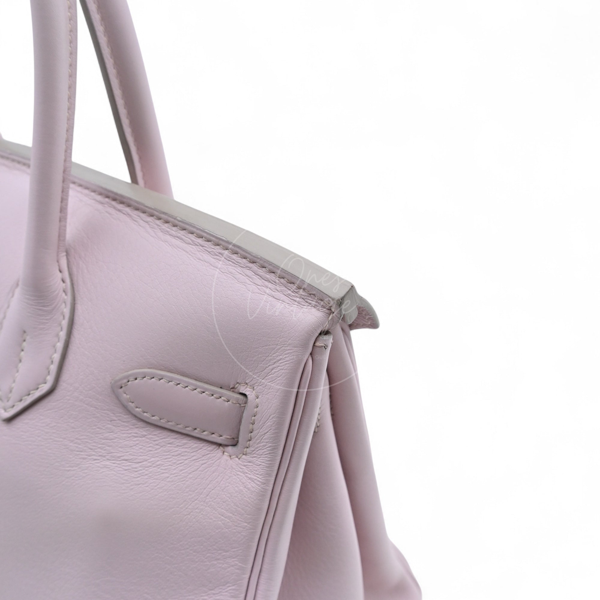 [Pre-owned] Hermes Birkin 30 Mauve Pale TC PHW Stamp Square K