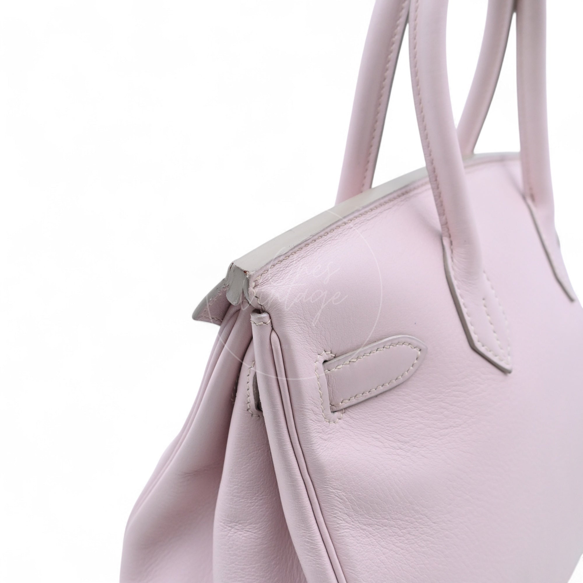 [Pre-owned] Hermes Birkin 30 Mauve Pale TC PHW Stamp Square K