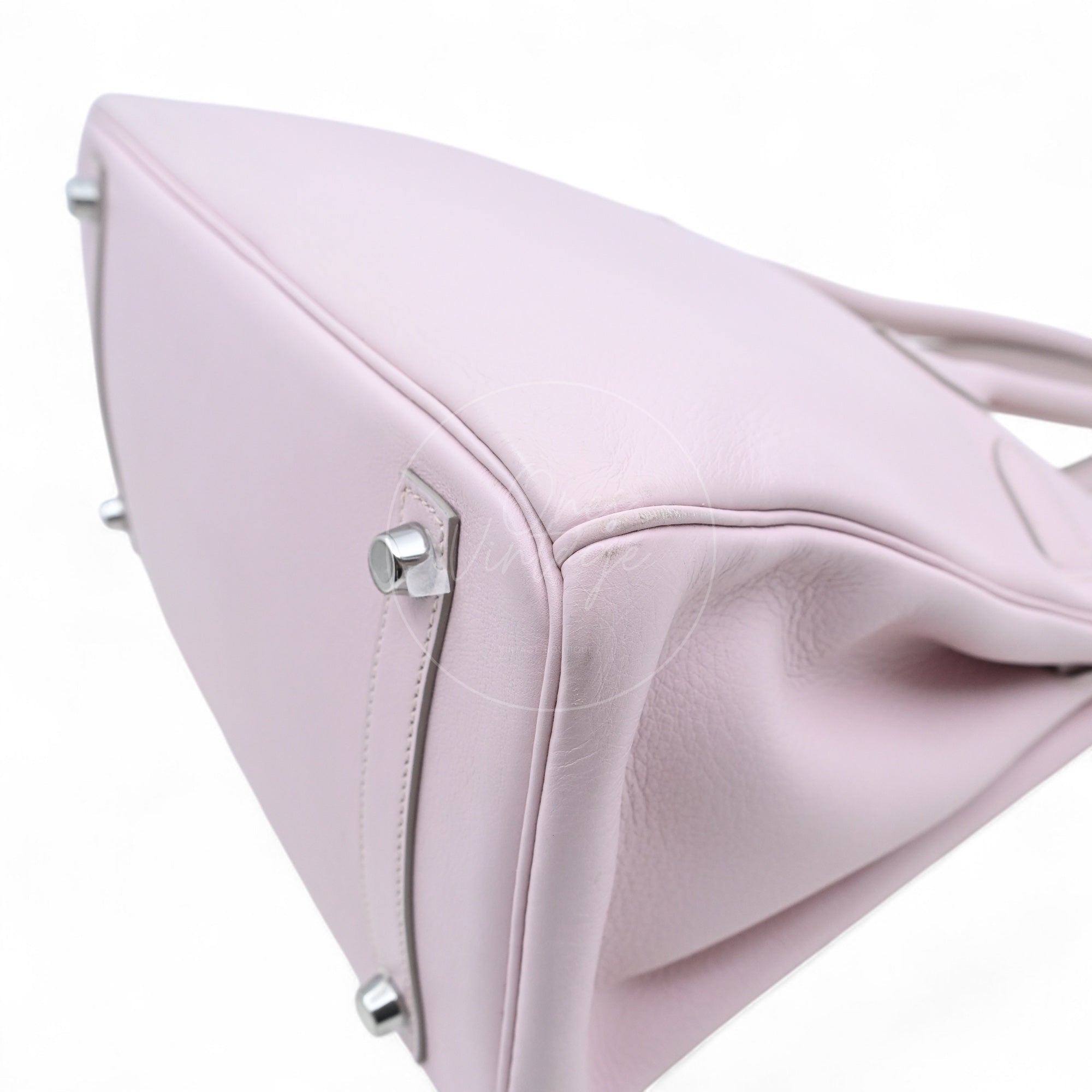 [Pre-owned] Hermes Birkin 30 Mauve Pale TC PHW Stamp Square K