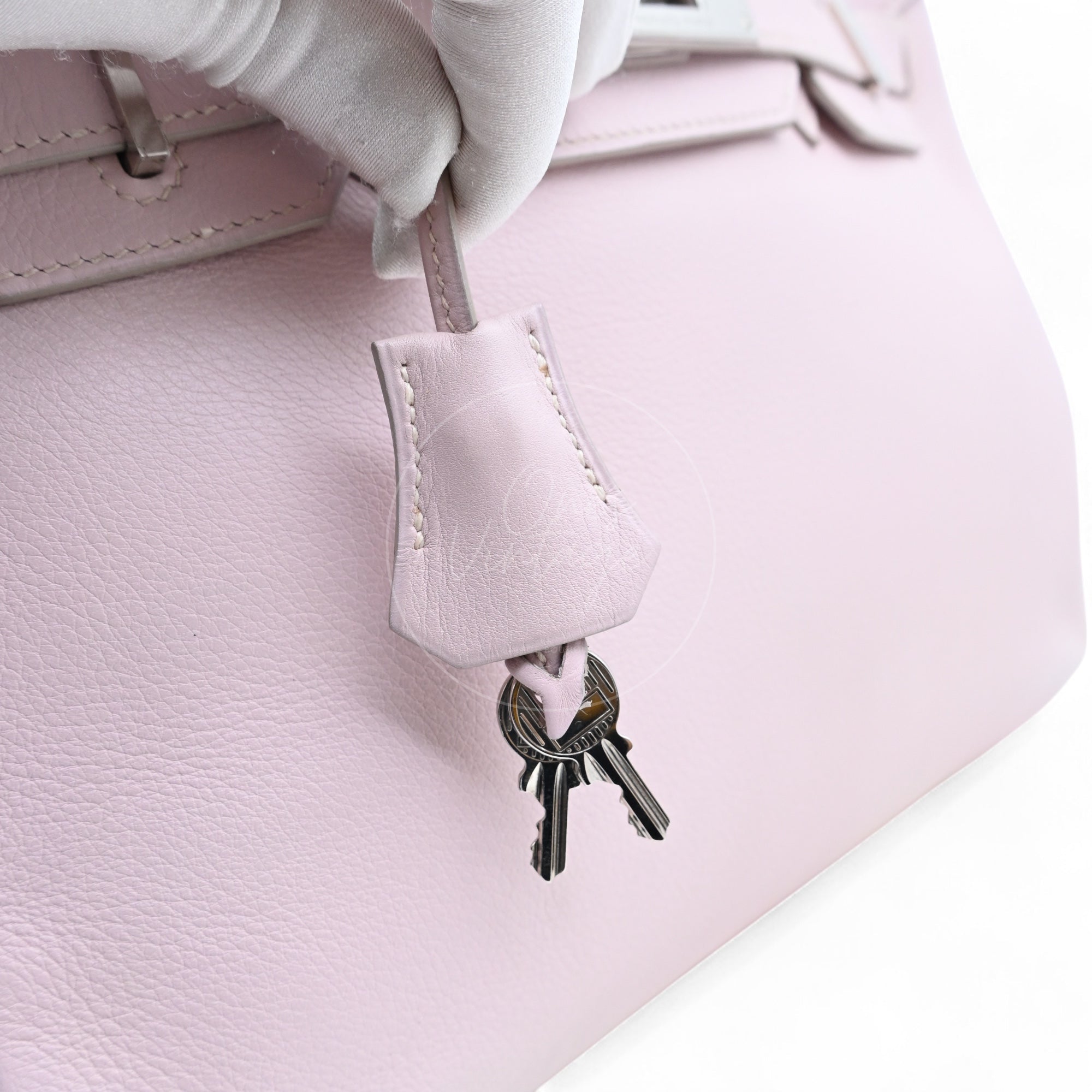 [Pre-owned] Hermes Birkin 30 Mauve Pale TC PHW Stamp Square K