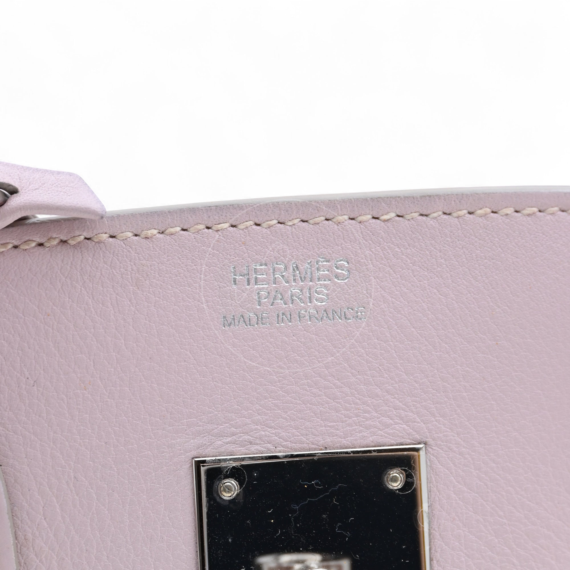 [Pre-owned] Hermes Birkin 30 Mauve Pale TC PHW Stamp Square K