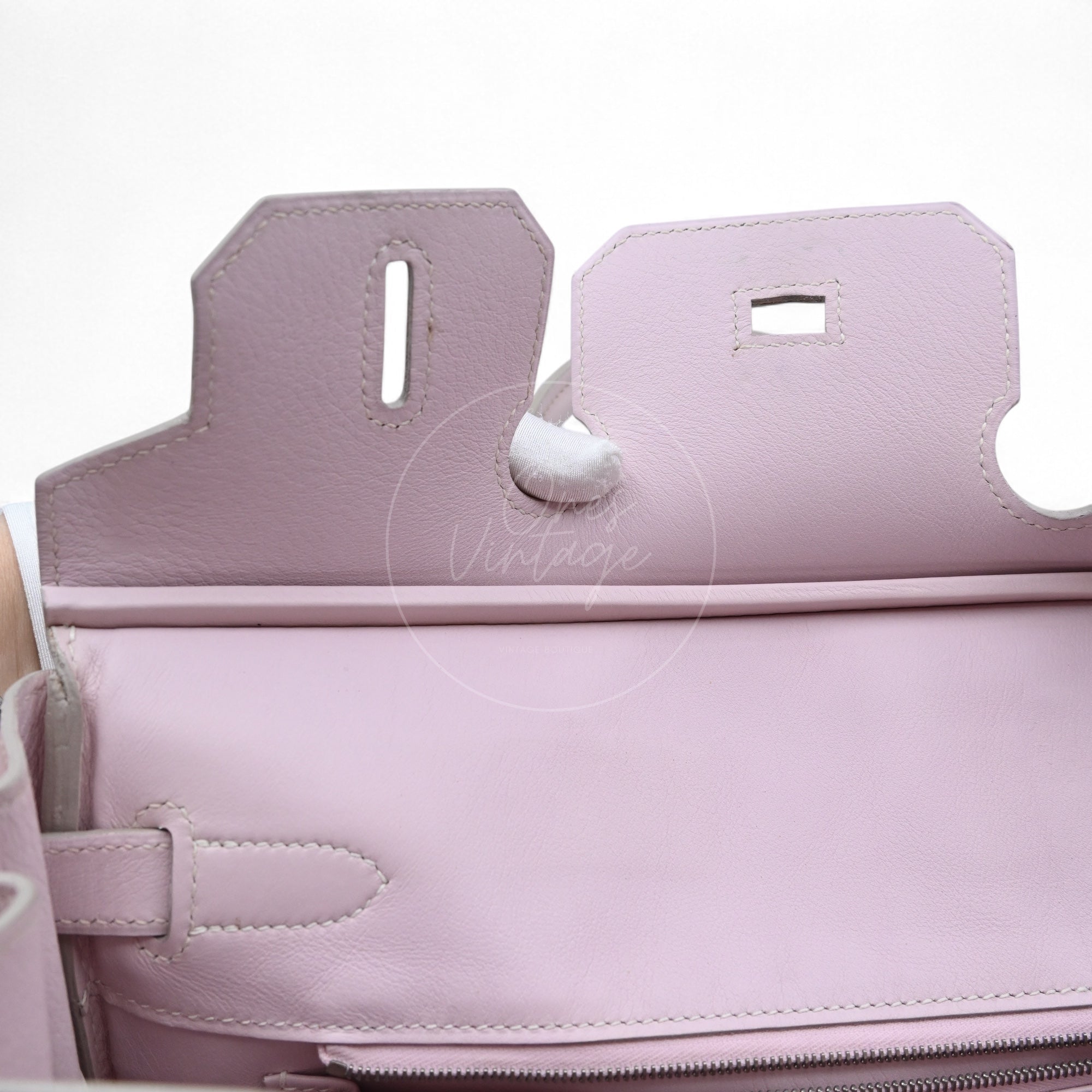 [Pre-owned] Hermes Birkin 30 Mauve Pale TC PHW Stamp Square K