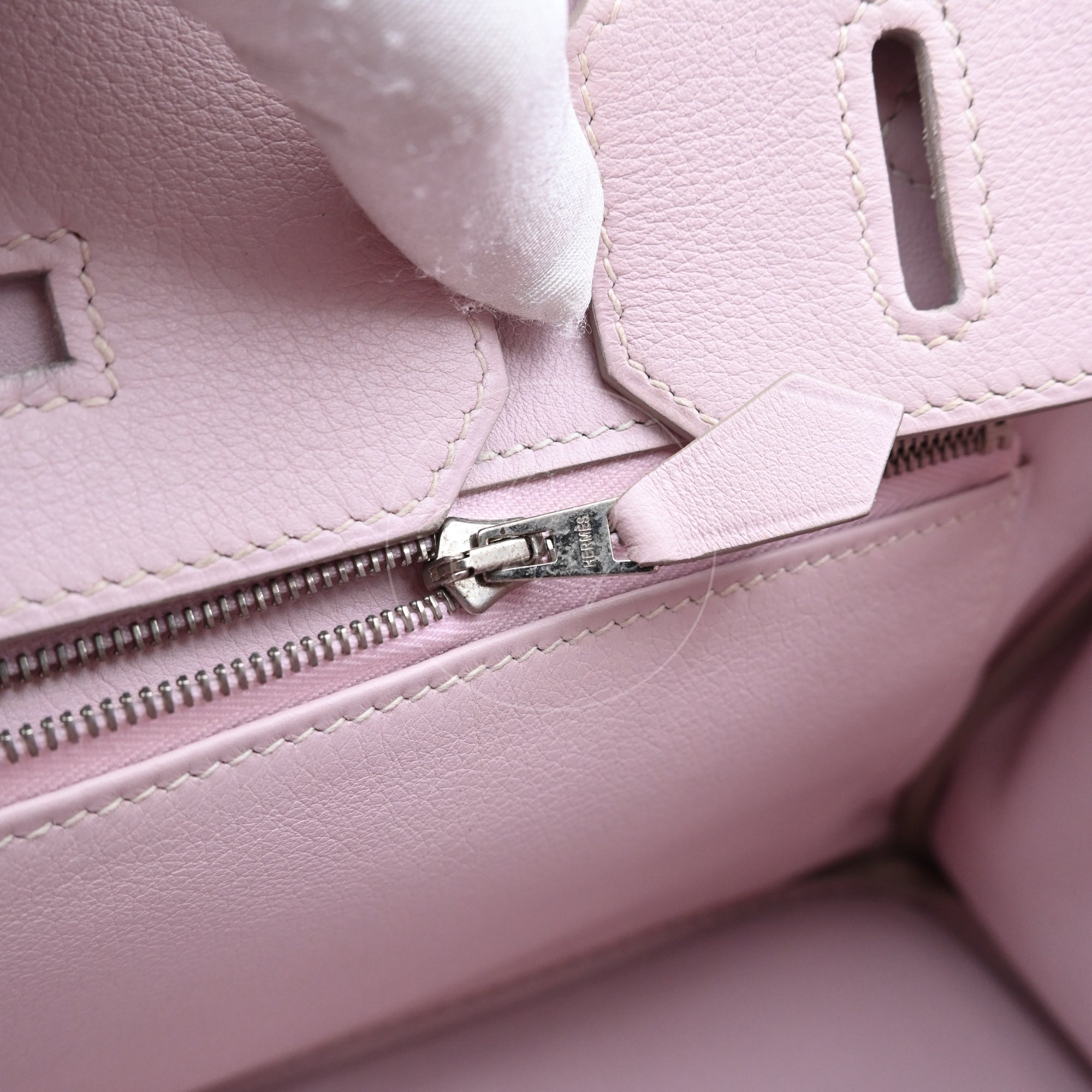 [Pre-owned] Hermes Birkin 30 Mauve Pale TC PHW Stamp Square K