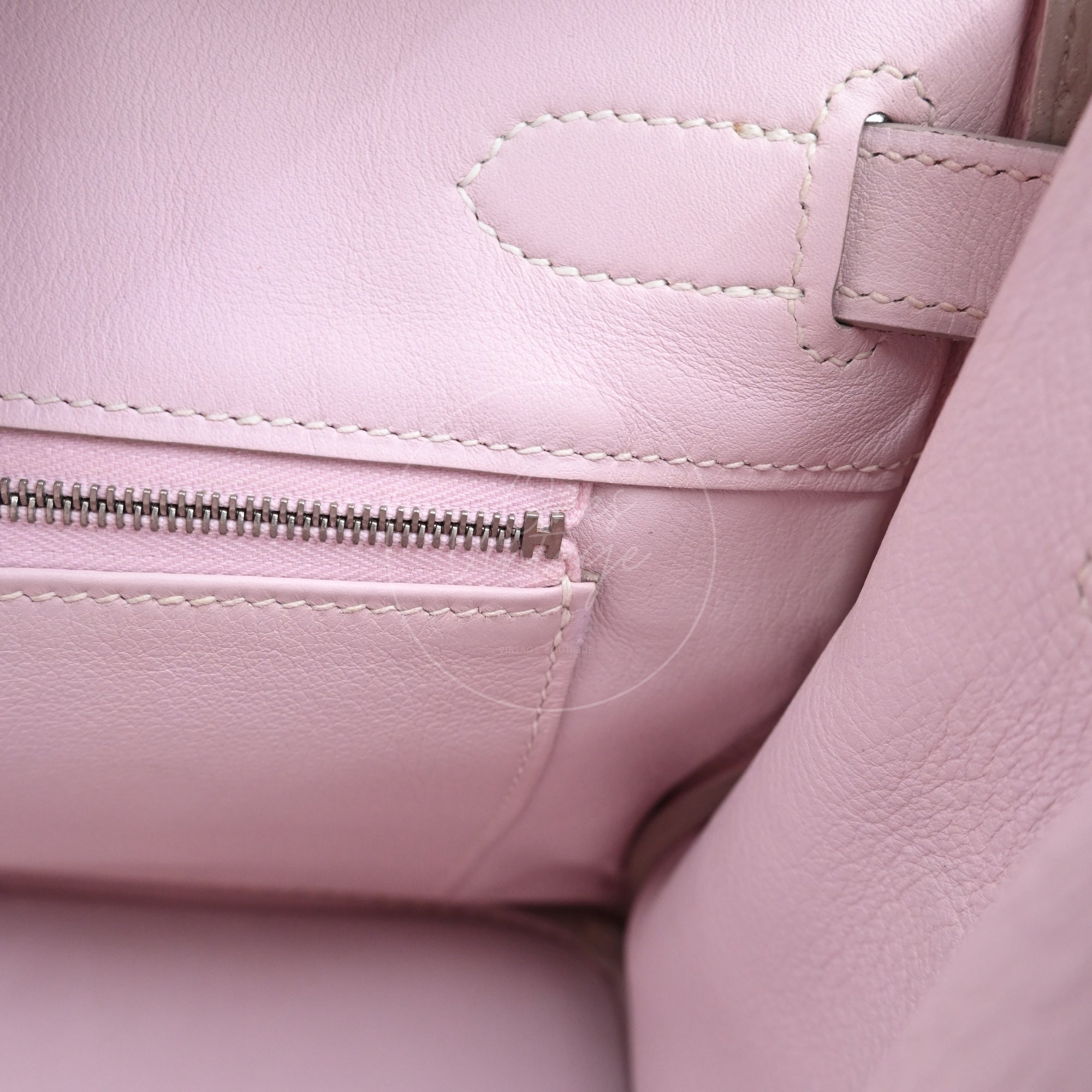 [Pre-owned] Hermes Birkin 30 Mauve Pale TC PHW Stamp Square K