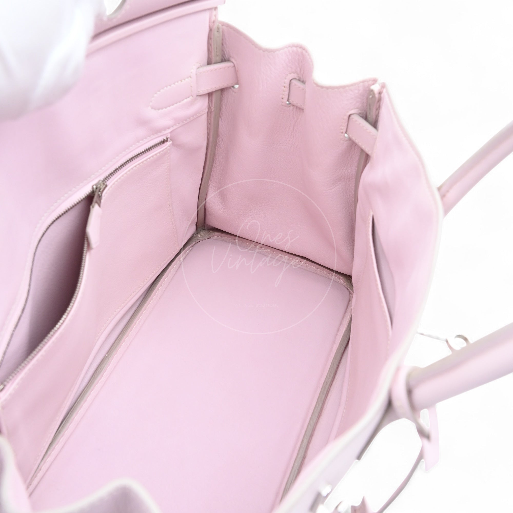 [Pre-owned] Hermes Birkin 30 Mauve Pale TC PHW Stamp Square K