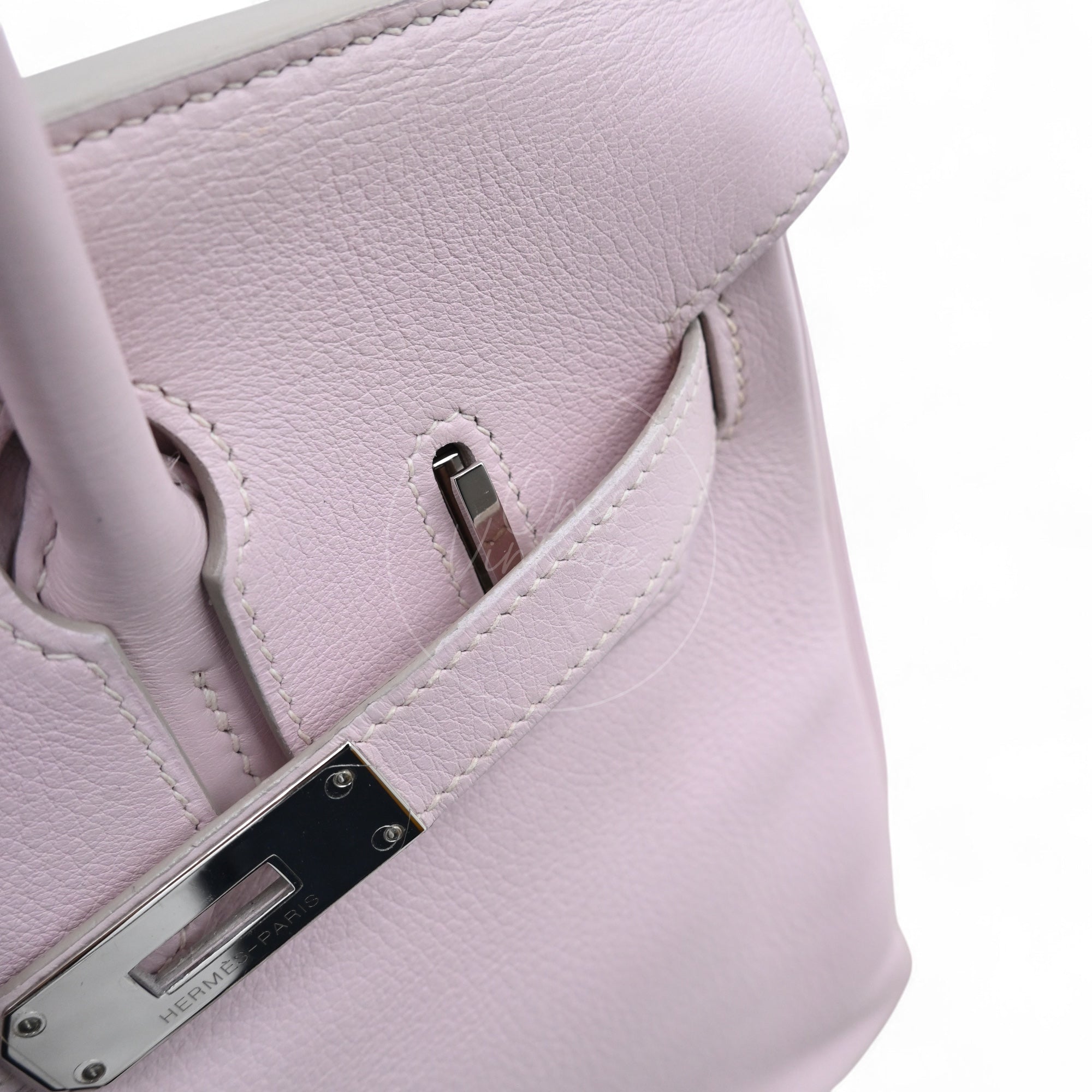 [Pre-owned] Hermes Birkin 30 Mauve Pale TC PHW Stamp Square K