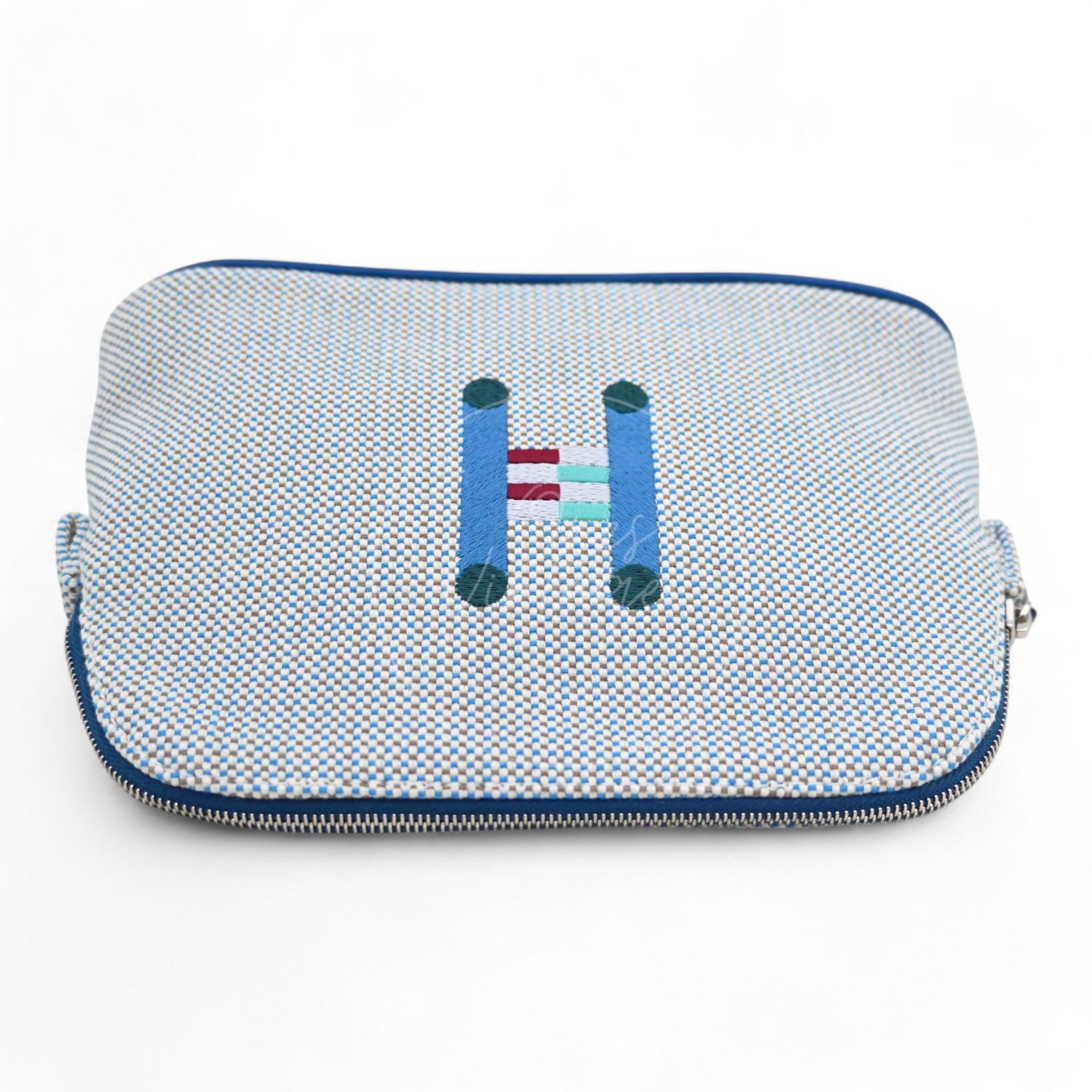 [Unused] Hermes Mini Bolide Crazy H Case Blue