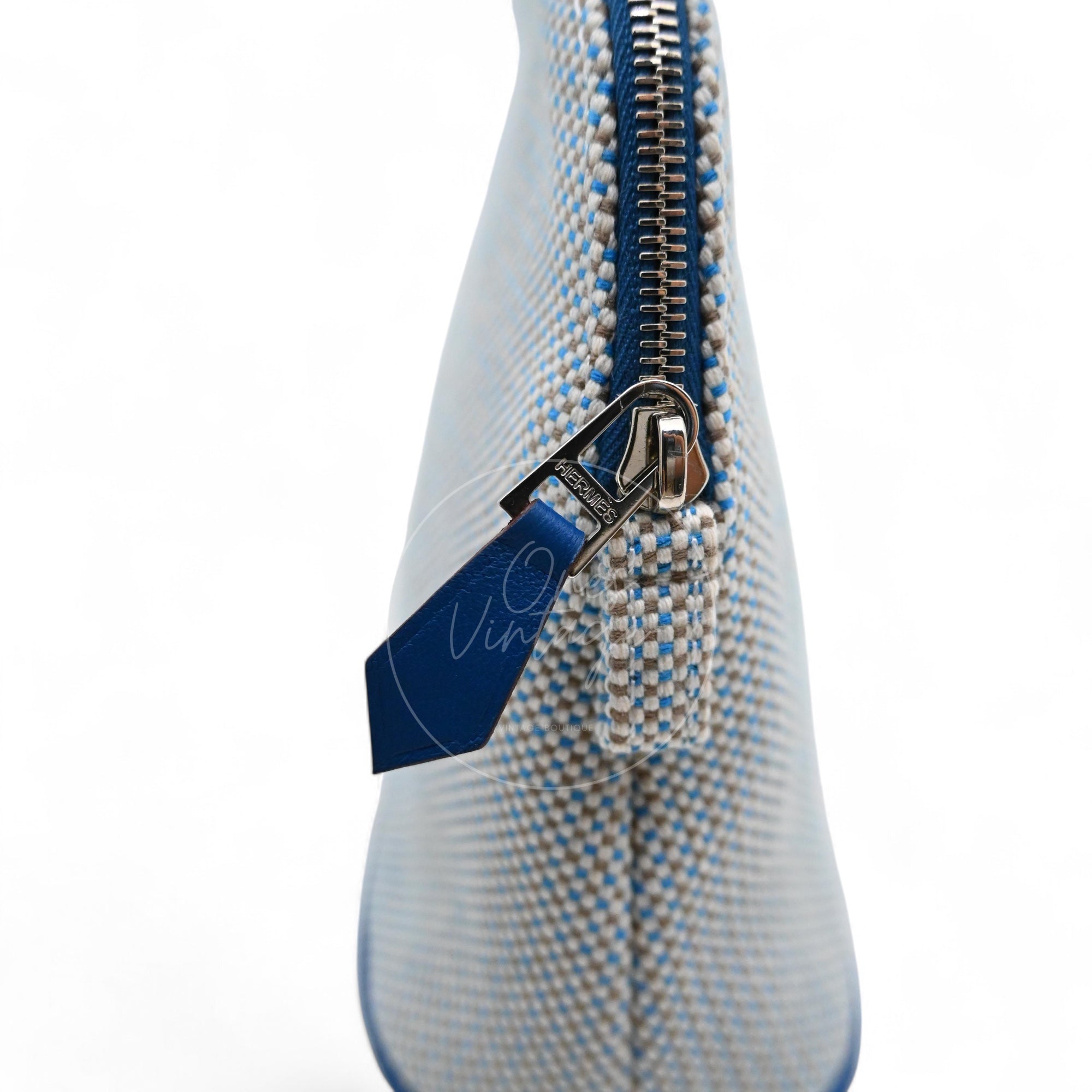[Unused] Hermes Mini Bolide Crazy H Case Blue