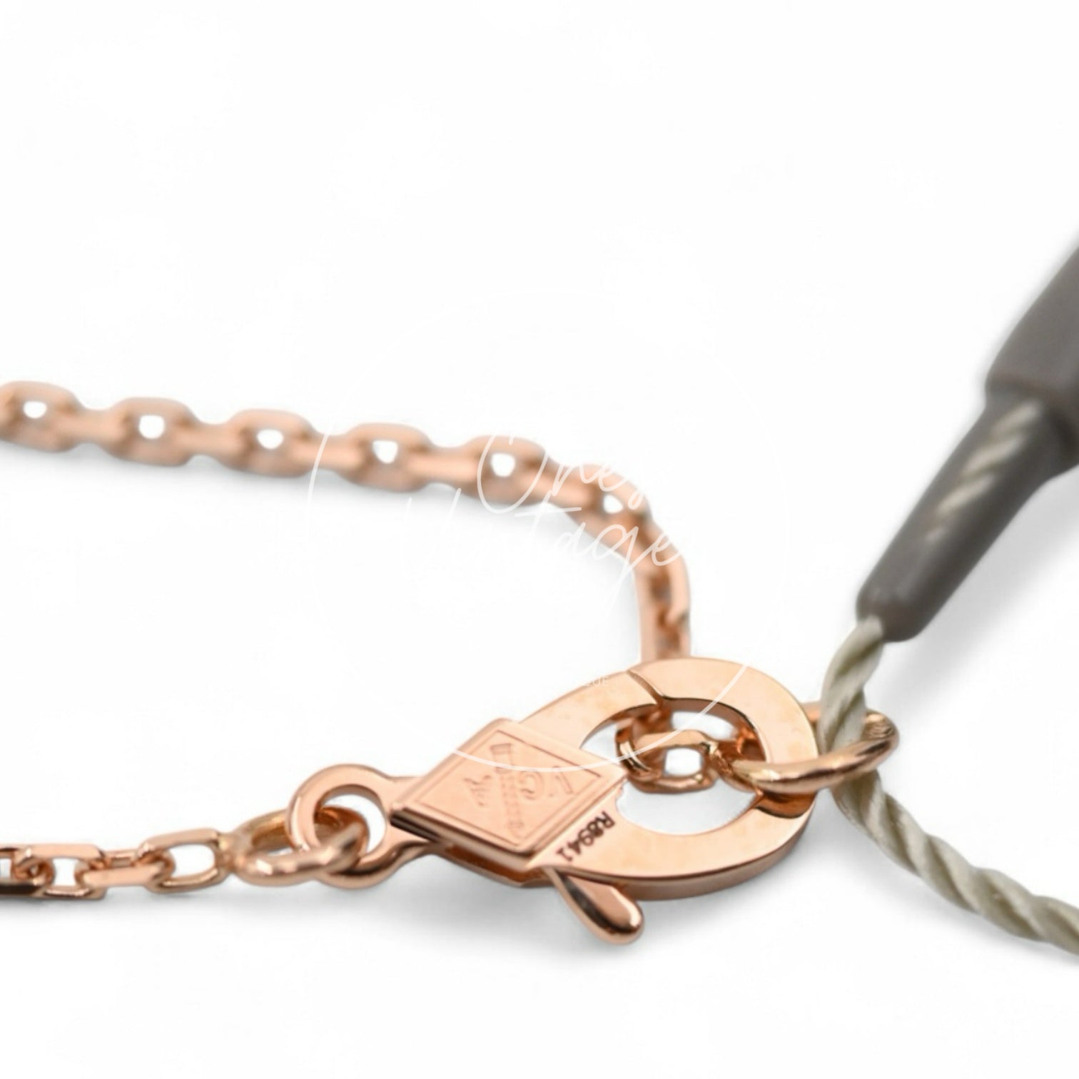 [Unused] Van Cleef & Arpels Vintage Alhambra Pendant Rose Gold Pink Mother of Pearl Diamond