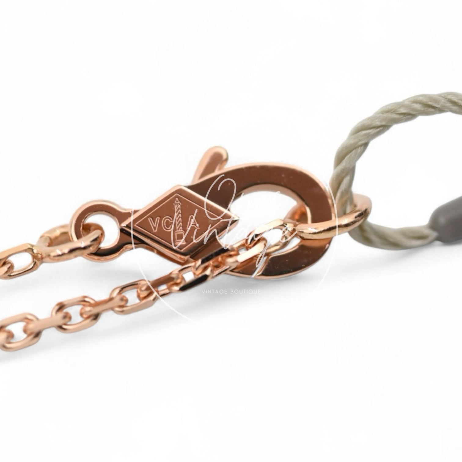 [Unused] Van Cleef & Arpels Vintage Alhambra Pendant Rose Gold Pink Mother of Pearl Diamond