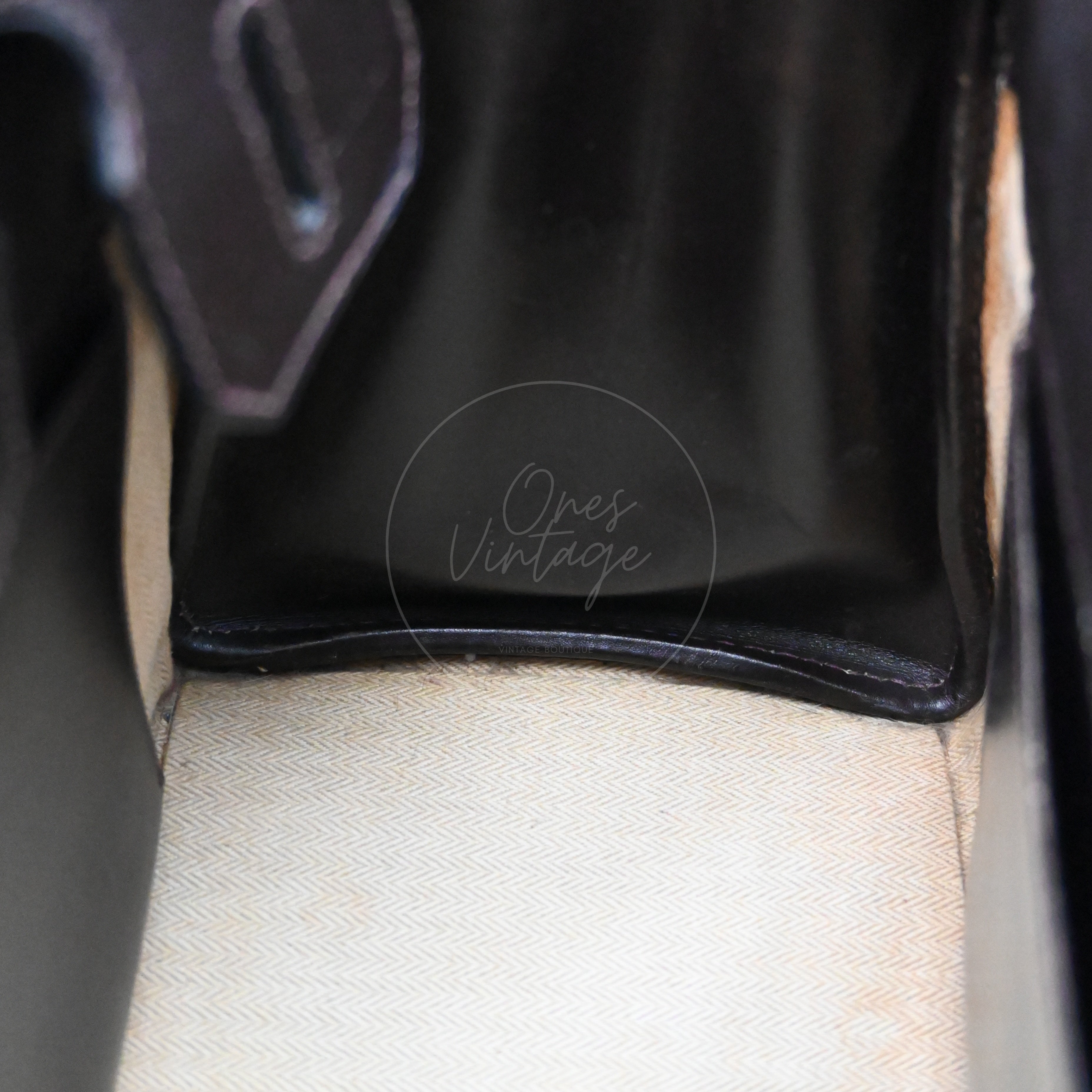 [Pre-owned] Hermes Birkin 30 Denim Ebene Box