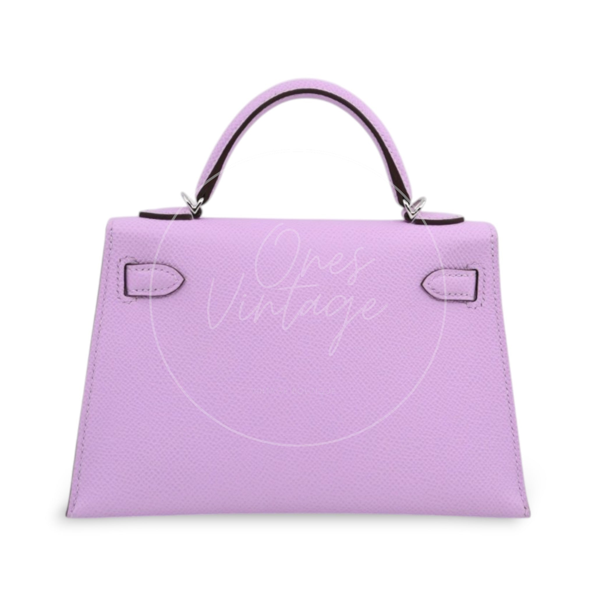 [Pre-owned] Hermes Mini Kelly X9 Mauve Sylvestre Epsom Stamp G