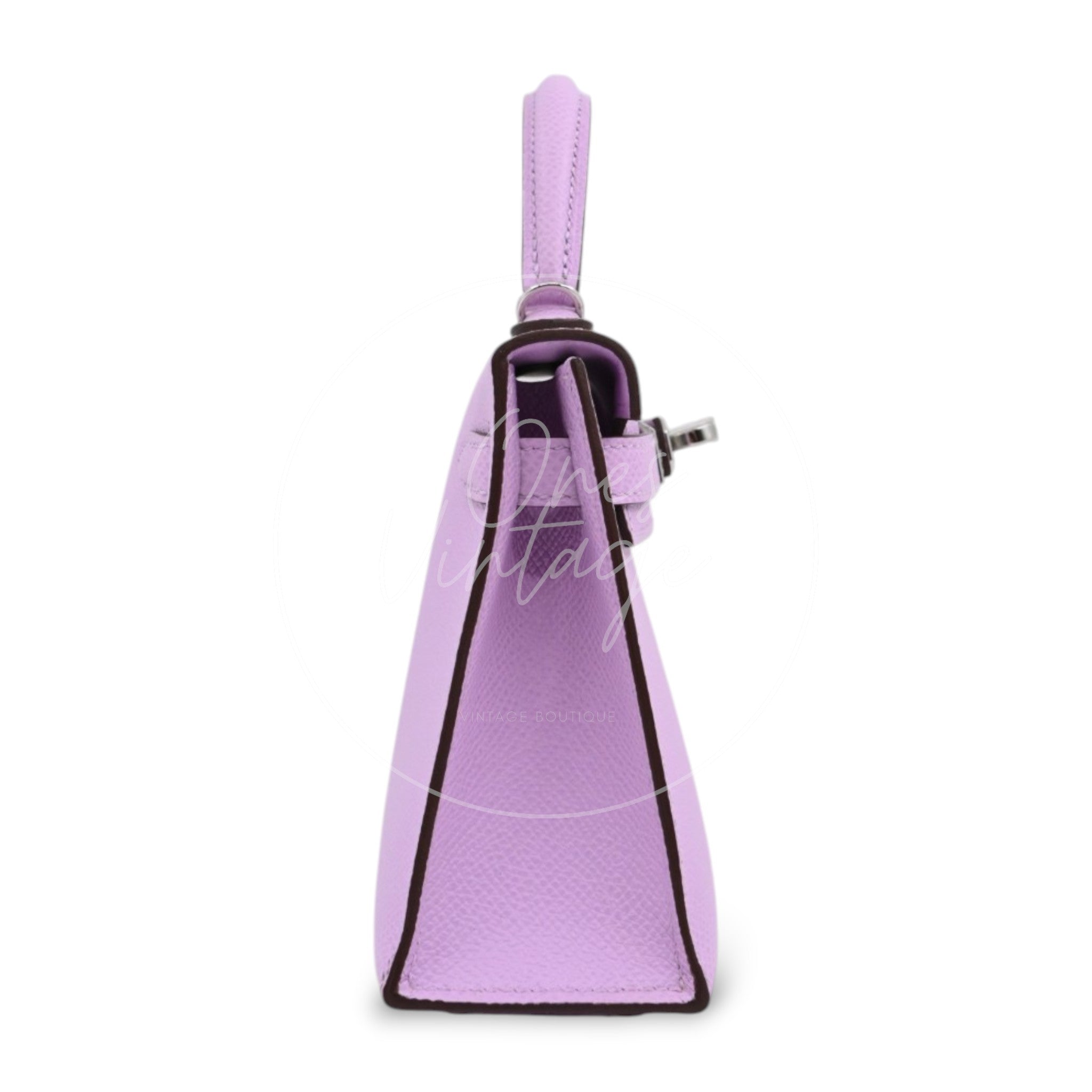 [Pre-owned] Hermes Mini Kelly X9 Mauve Sylvestre Epsom Stamp G