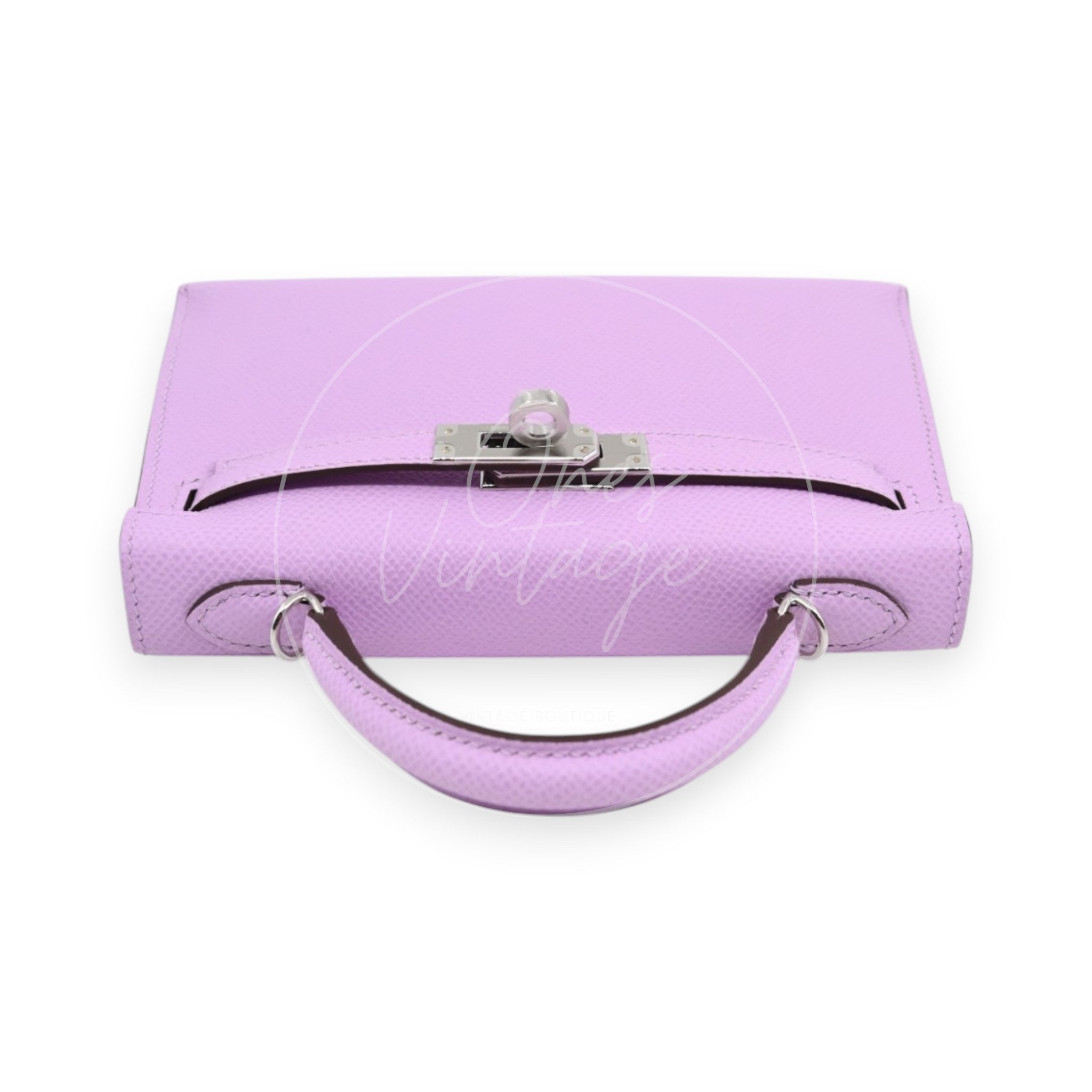 [Pre-owned] Hermes Mini Kelly X9 Mauve Sylvestre Epsom Stamp G