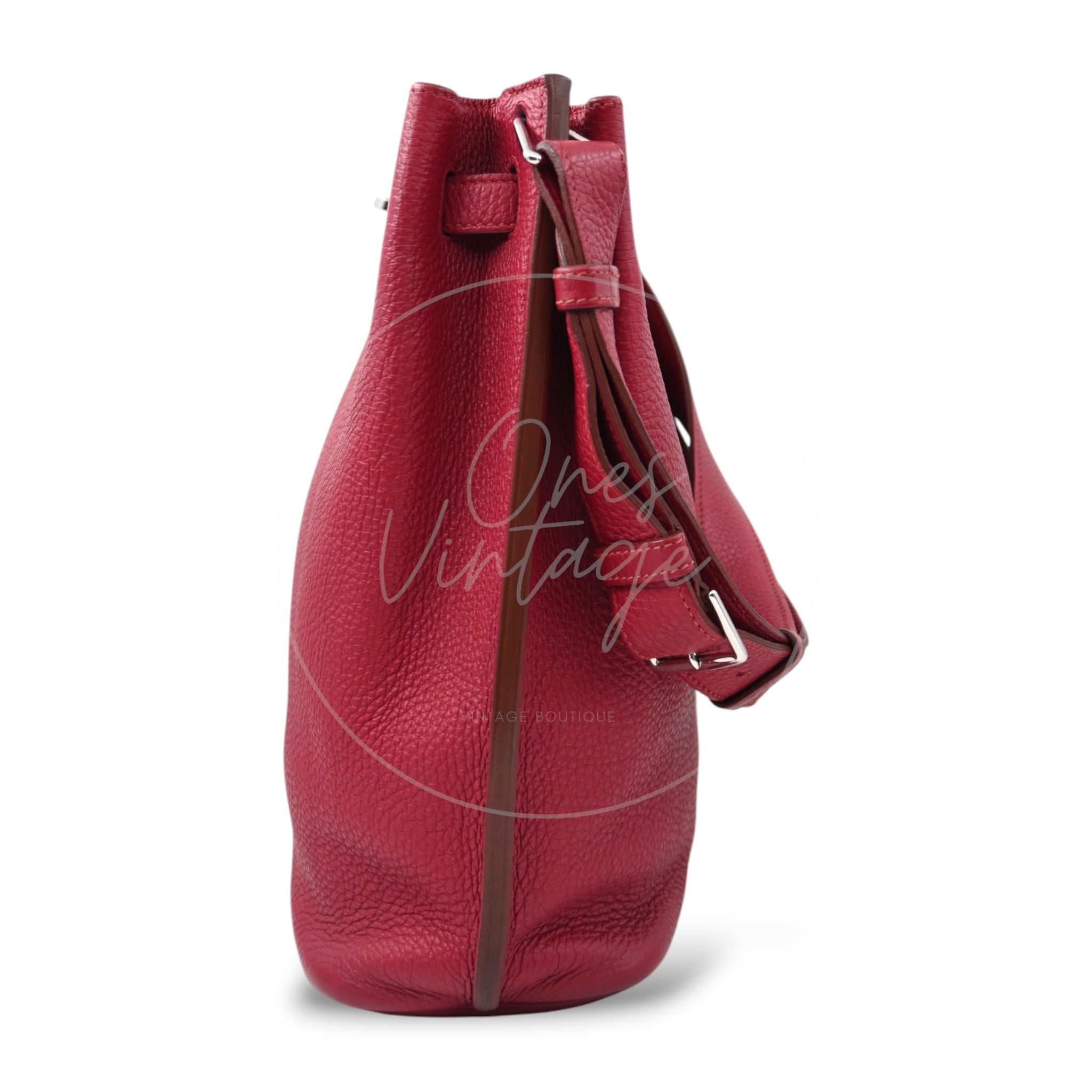 [Pre-owned] Hermes So Kelly 22 in Red Stamp Circle O