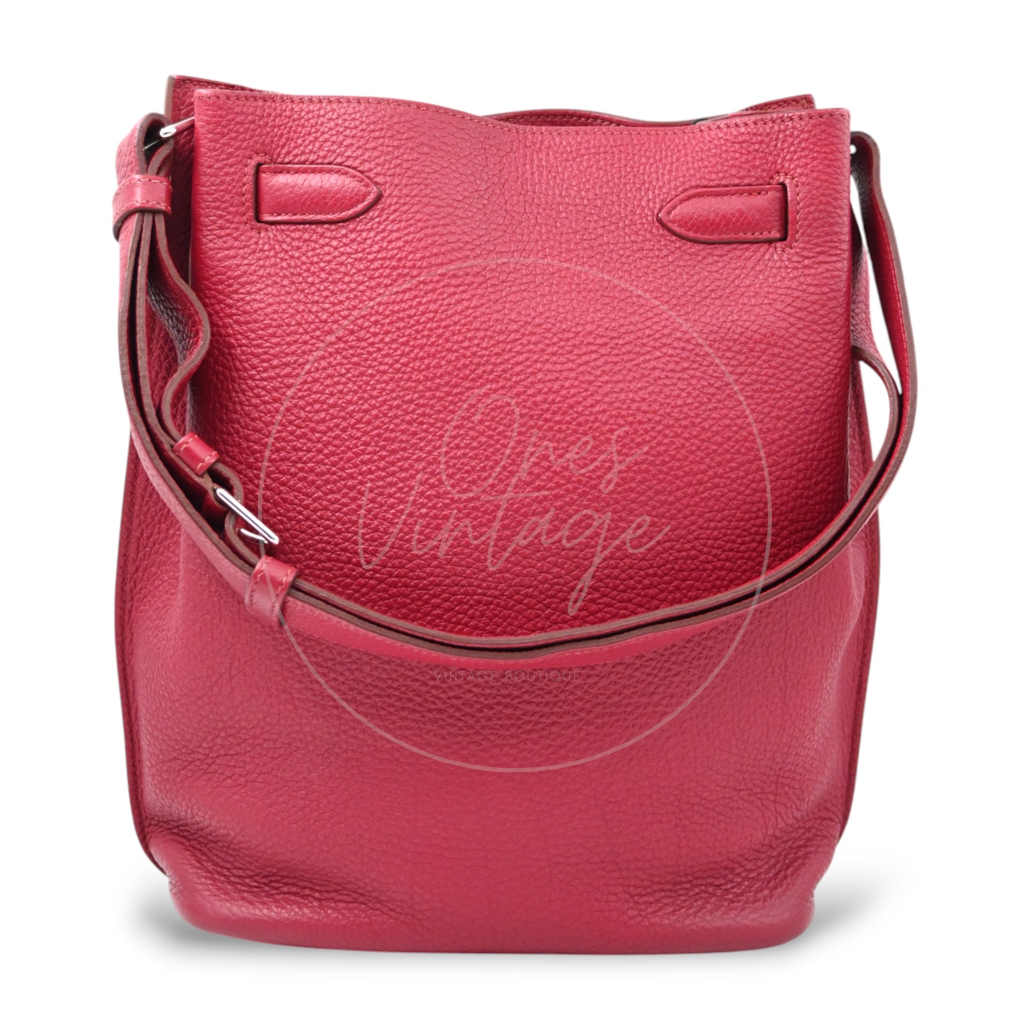 [Pre-owned] Hermes So Kelly 22 in Red Stamp Circle O