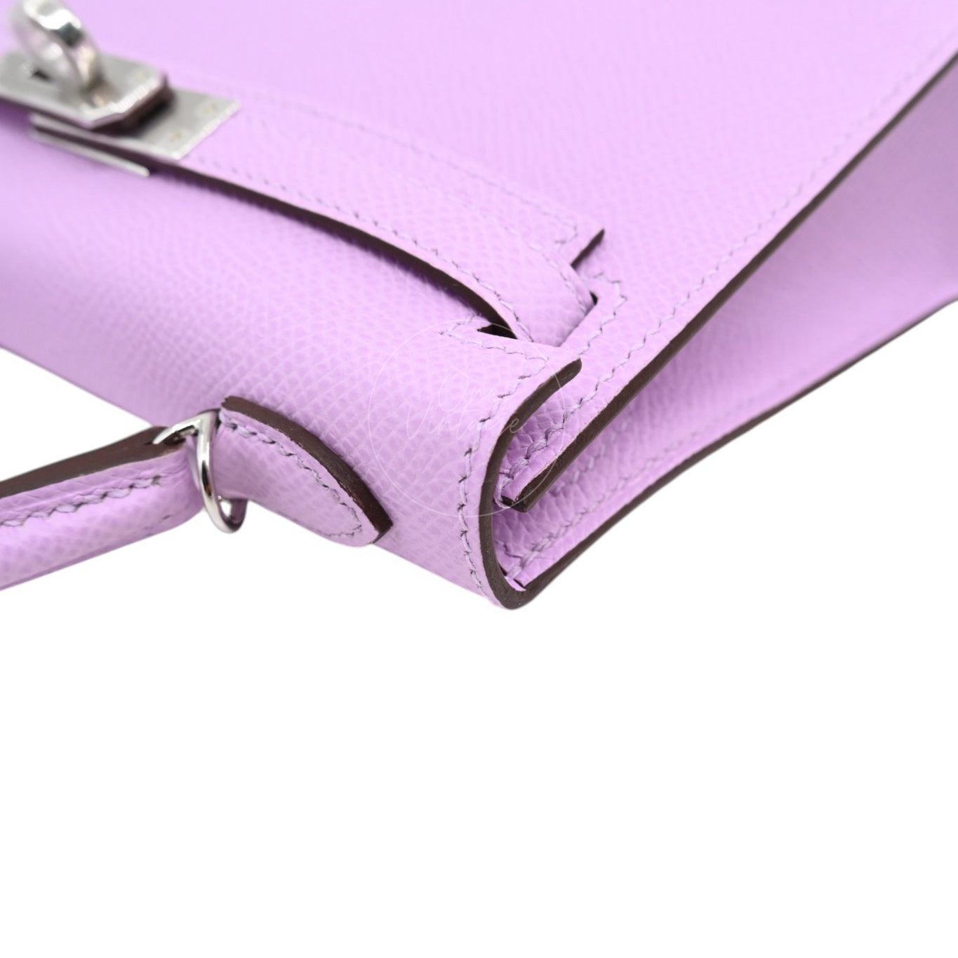 [Pre-owned] Hermes Mini Kelly X9 Mauve Sylvestre Epsom Stamp G