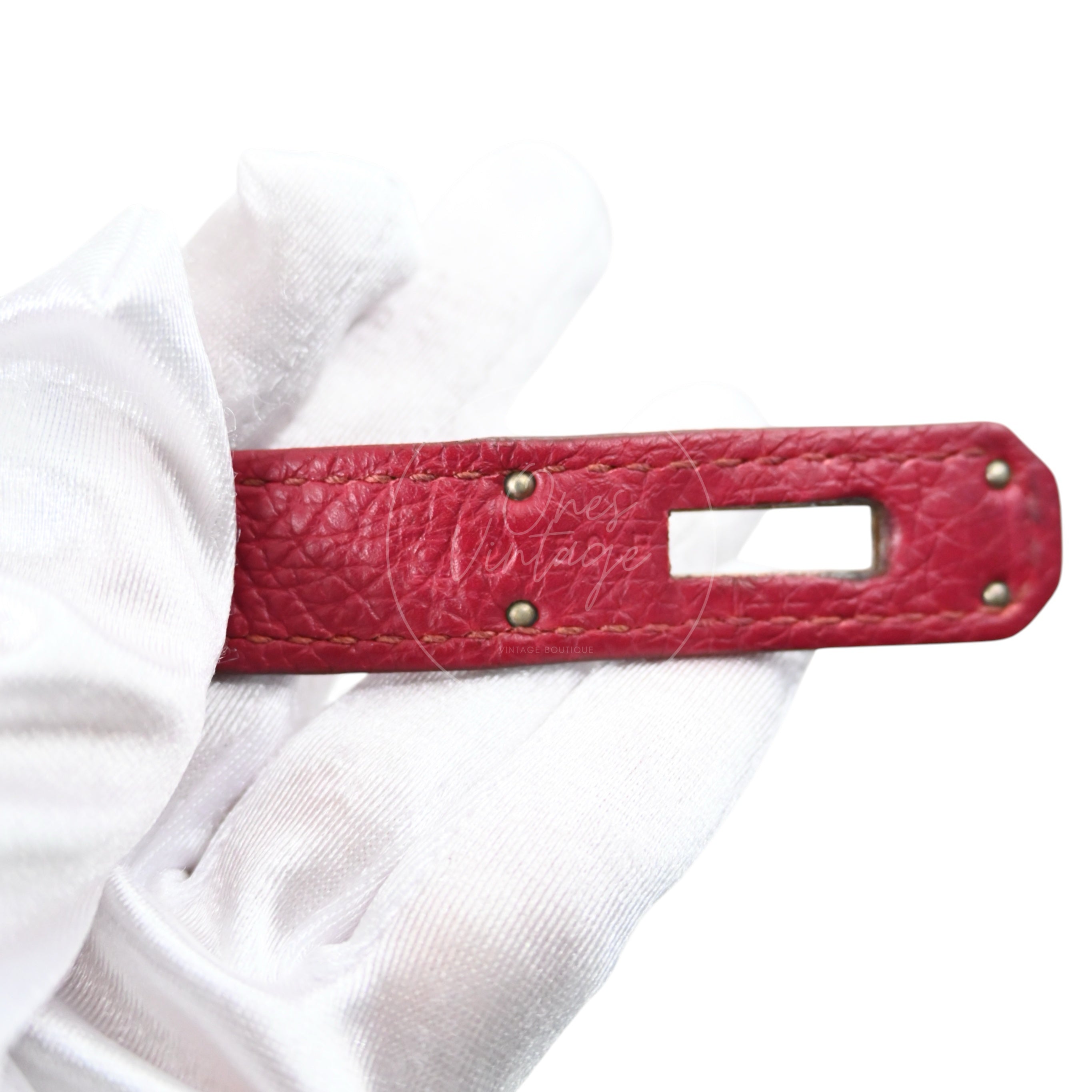 [Pre-owned] Hermes So Kelly 22 in Red Stamp Circle O