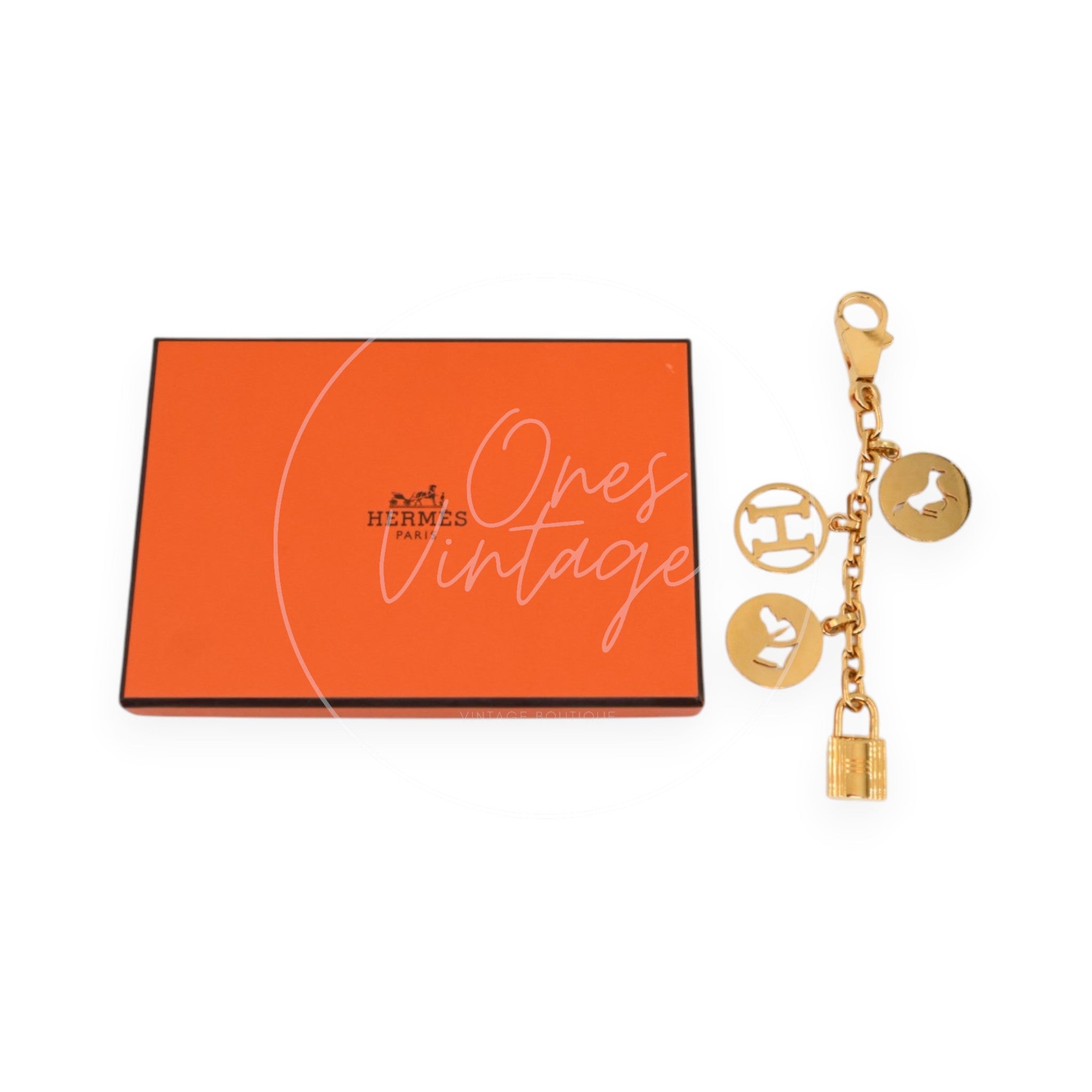 Hermes Breloque Olga Bag Charm Gold Metal 14cm | Ones Vintage