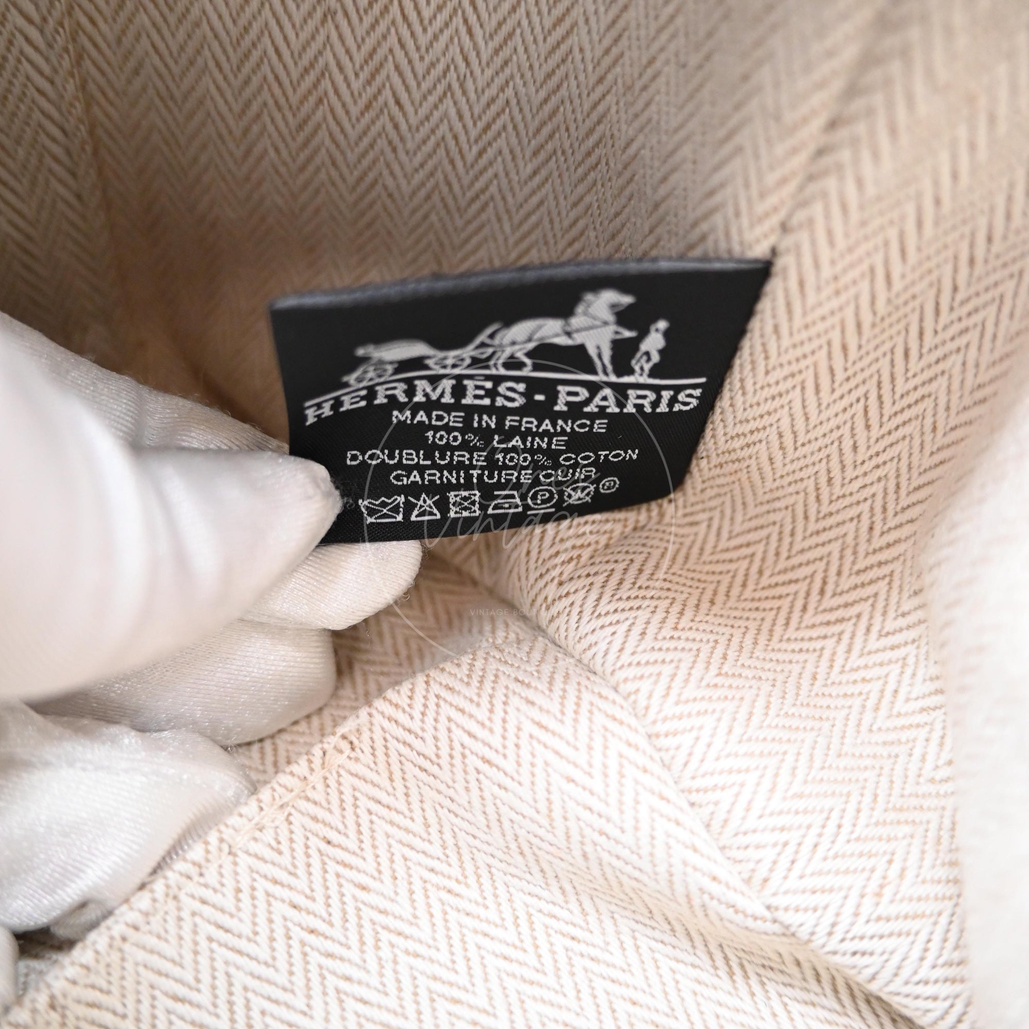 [Pre-owned] Hermes Bride-A-Brac PM Vert H Natte Canvas