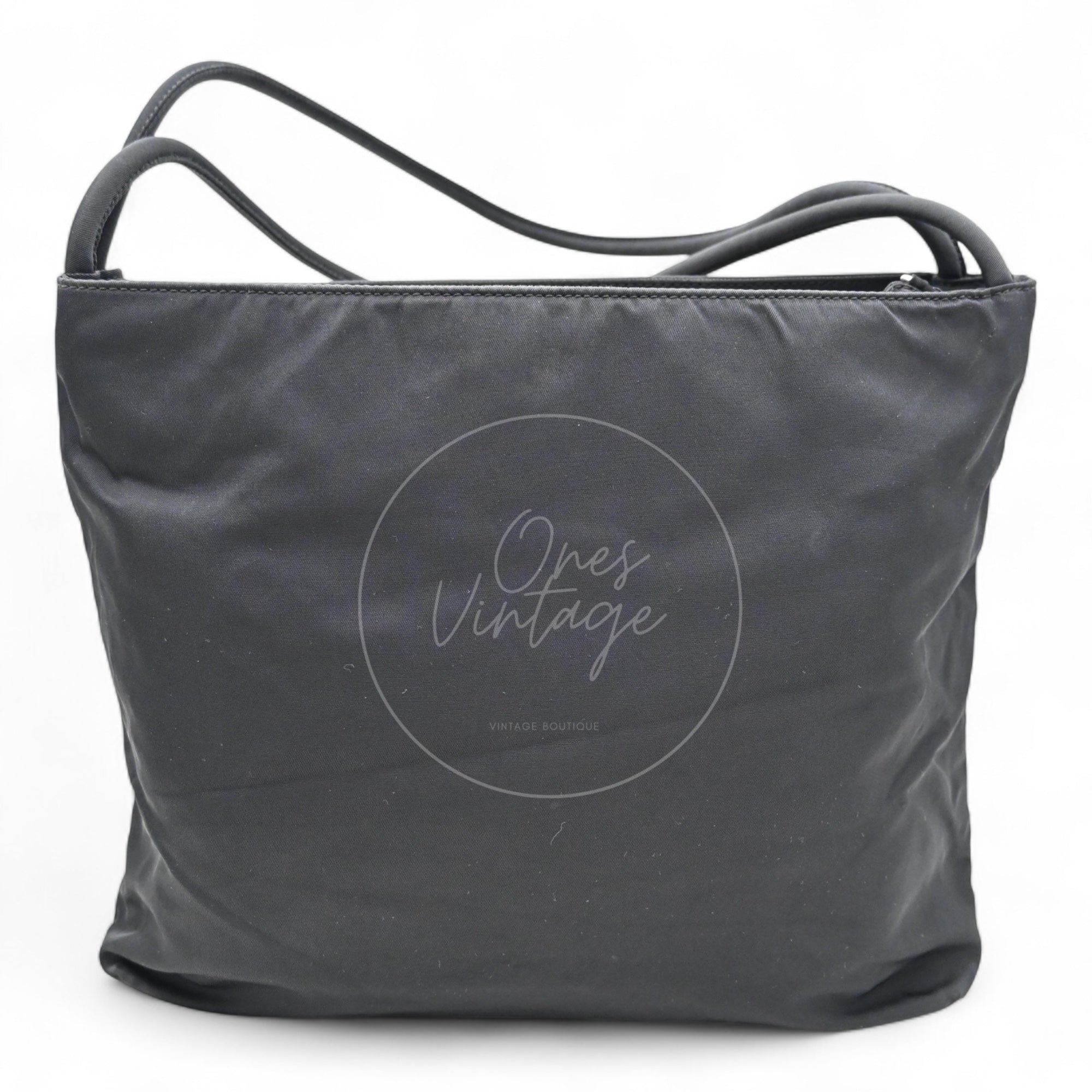 [Pre-owned] PRADA B6242 Tessuto City Black Nylon Tote Bag