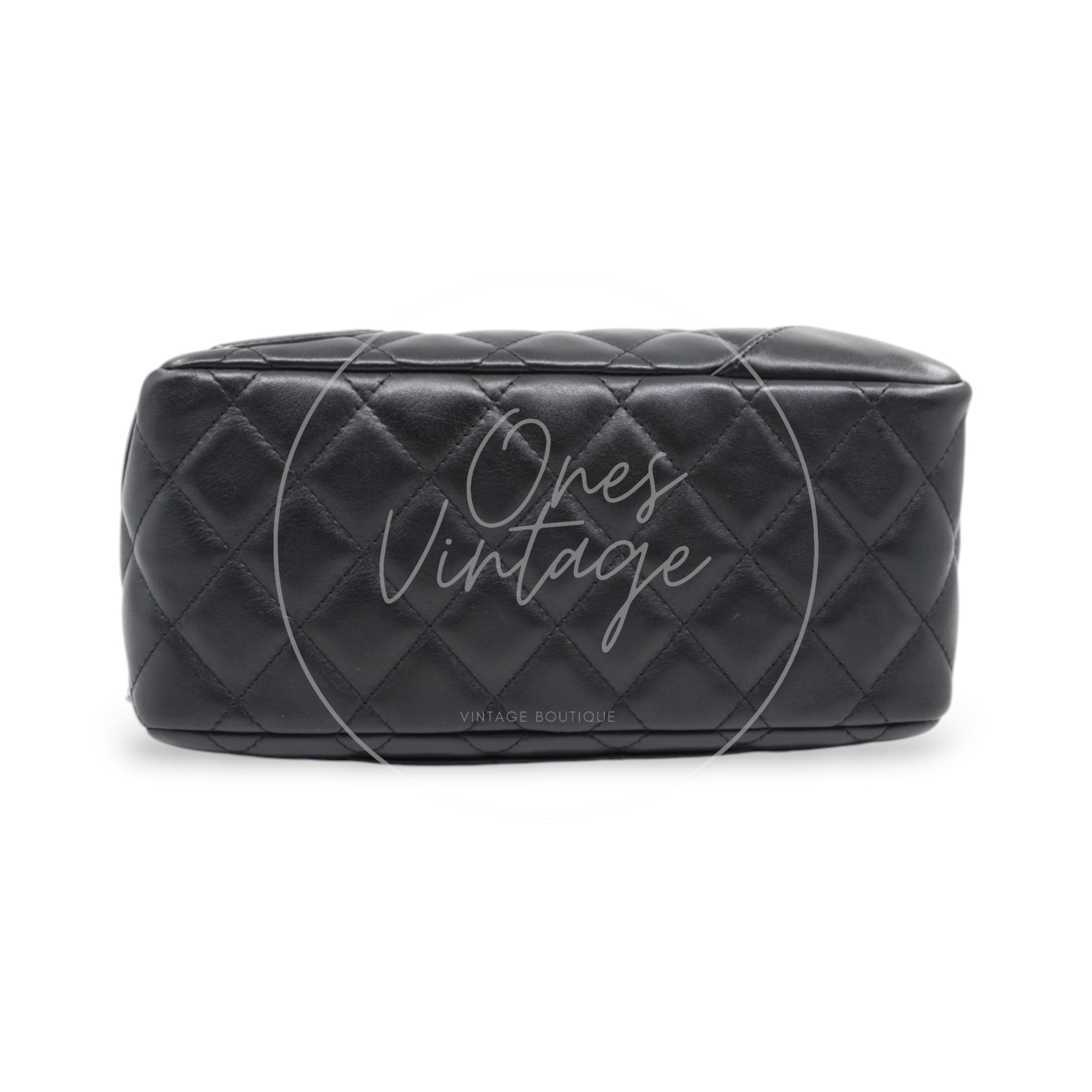 [Pre-owned] Chanel Cambon Ligne Bowler Bag Black Lambskin Leather
