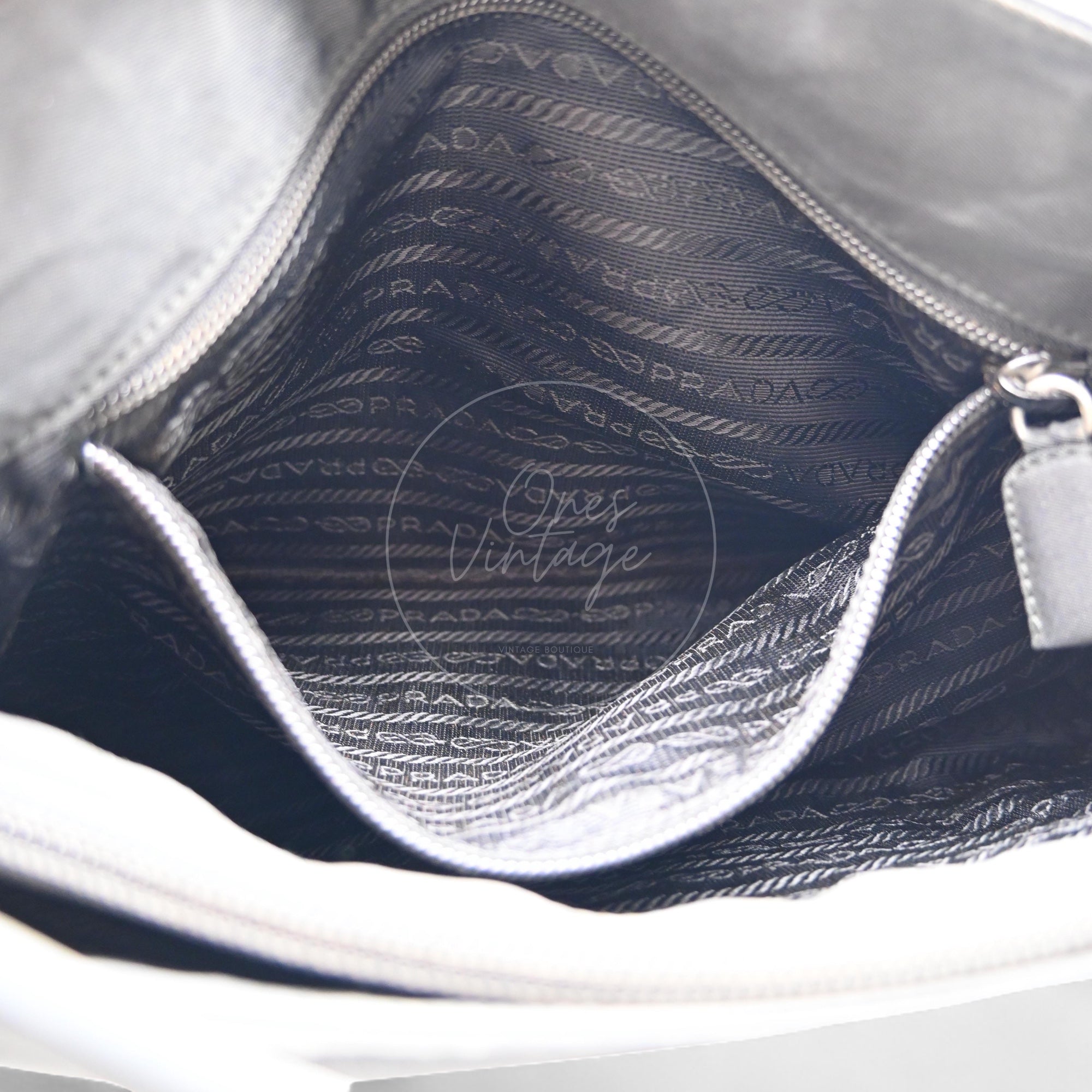[Pre-owned] PRADA B6242 Tessuto City Black Nylon Tote Bag