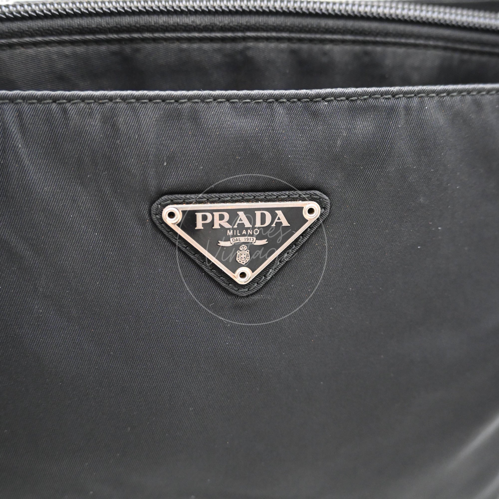 [Pre-owned] PRADA B6242 Tessuto City Black Nylon Tote Bag