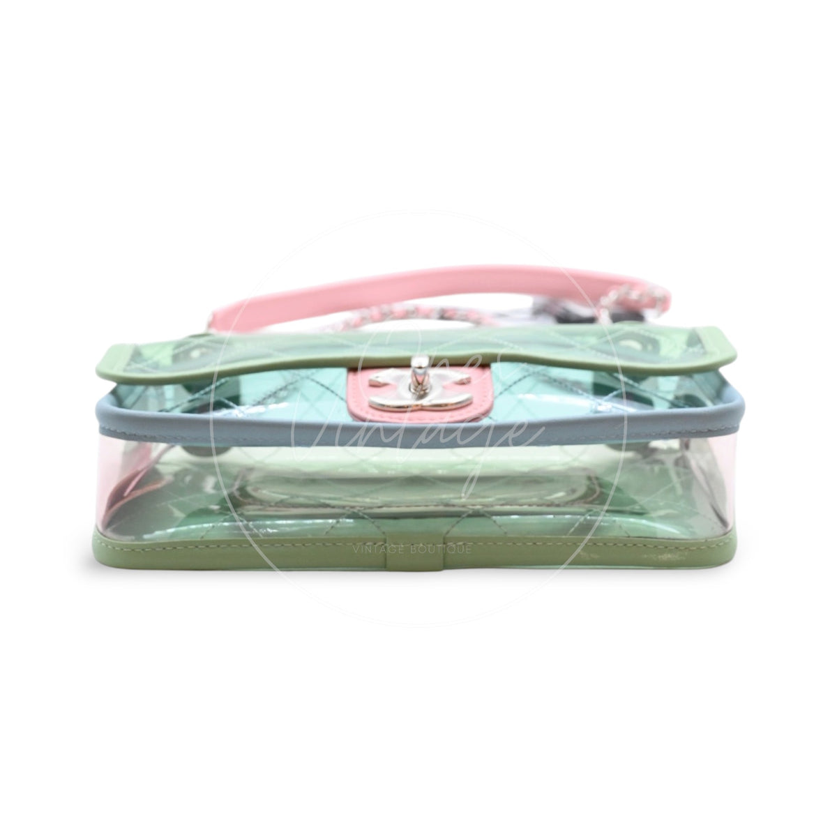 Chanel Coco Splash PVC Flap Bag SHW Blue Green Pink  Series 25