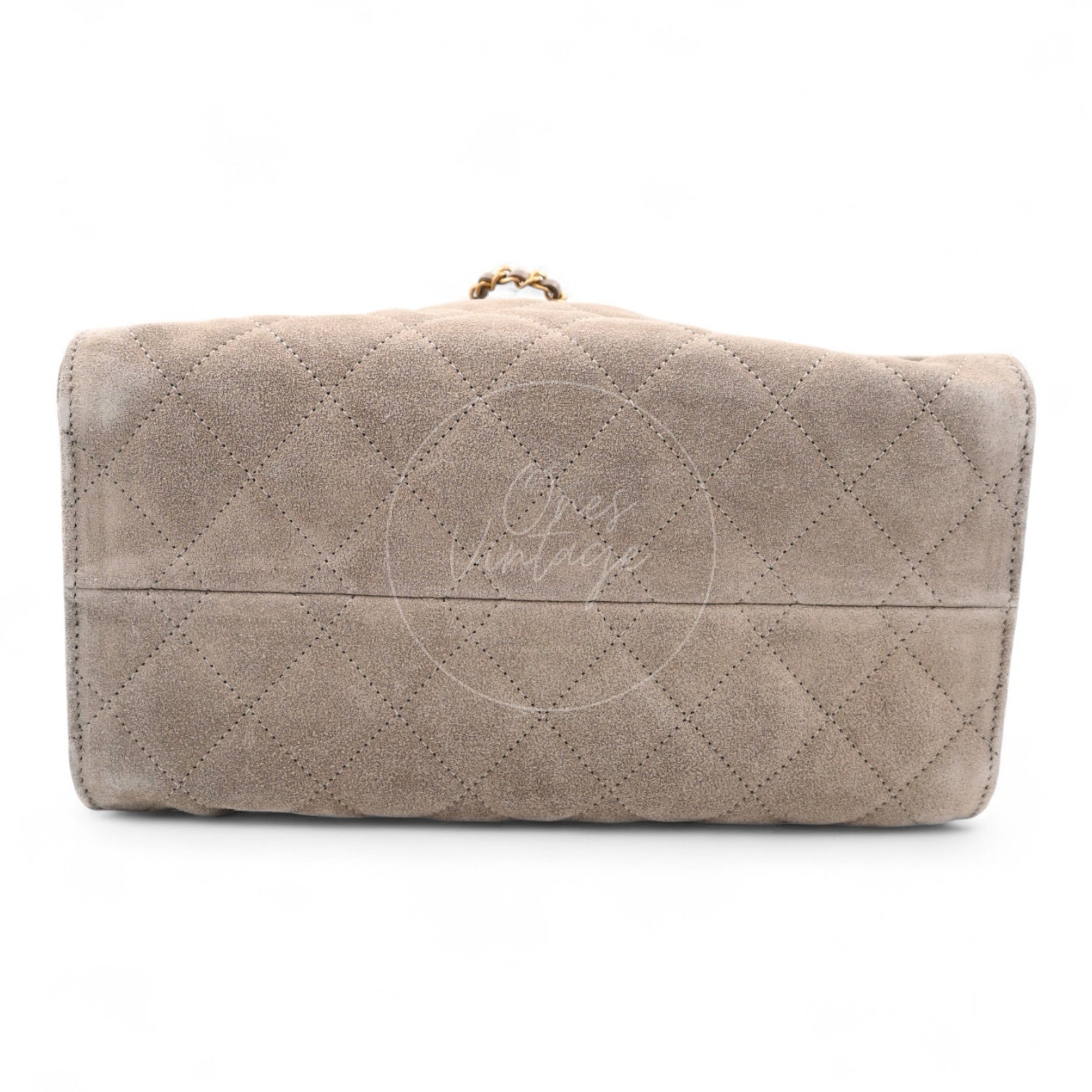 [Unused] Chanel 25 Bag Small Gray Suede GHW