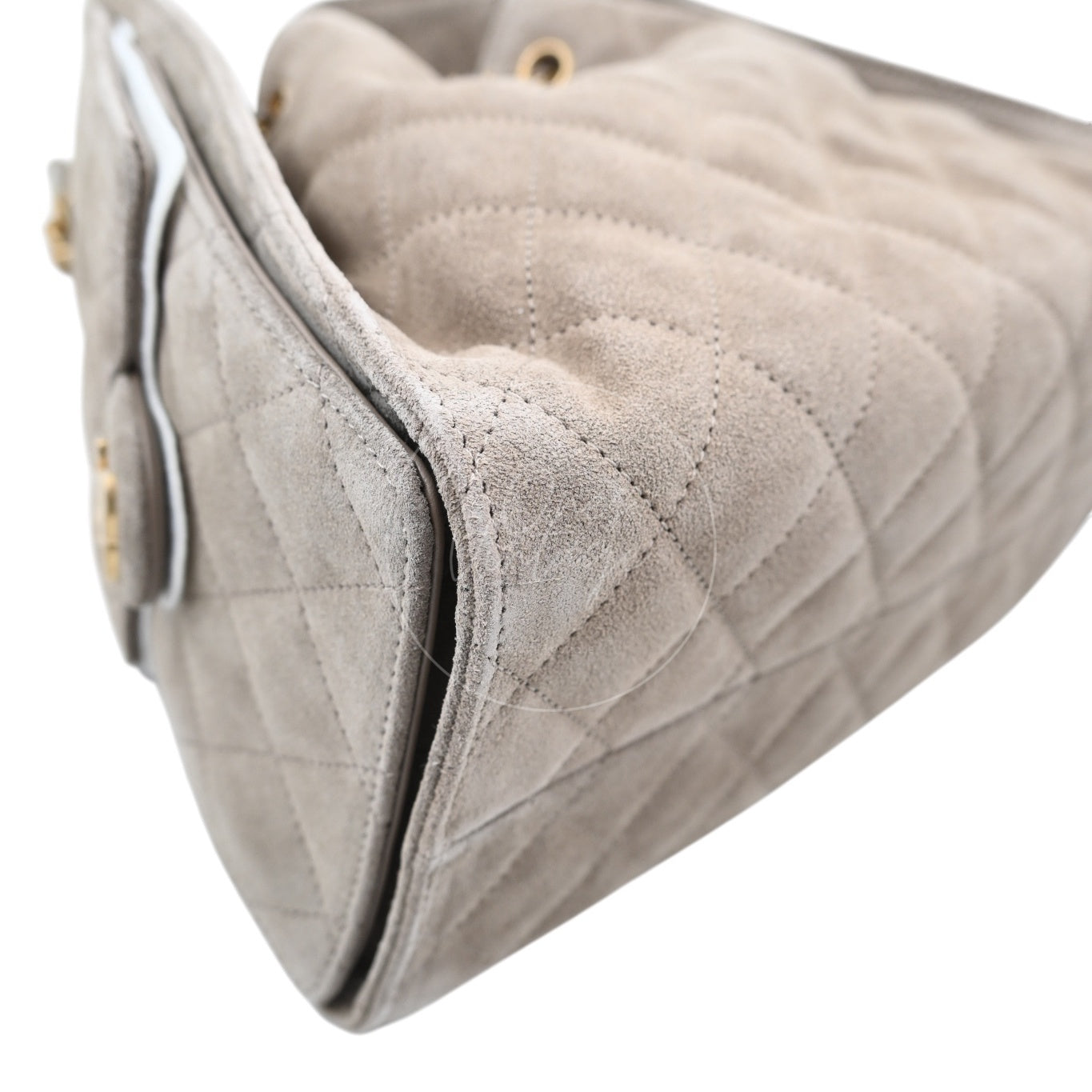 [Unused] Chanel 25 Bag Small Gray Suede GHW