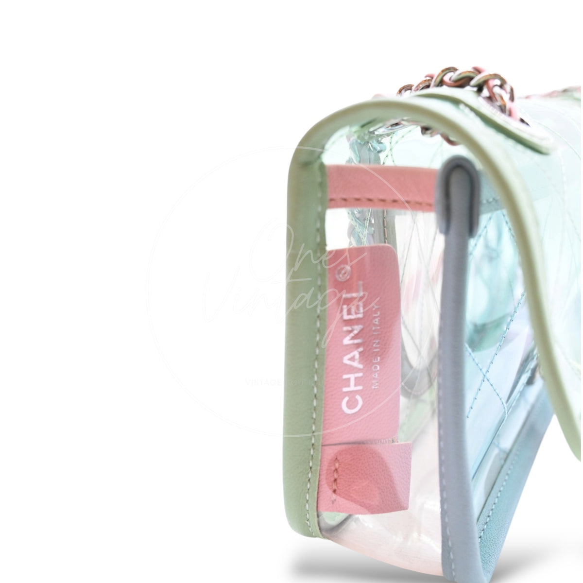 Chanel Coco Splash PVC Flap Bag SHW Blue Green Pink  Series 25