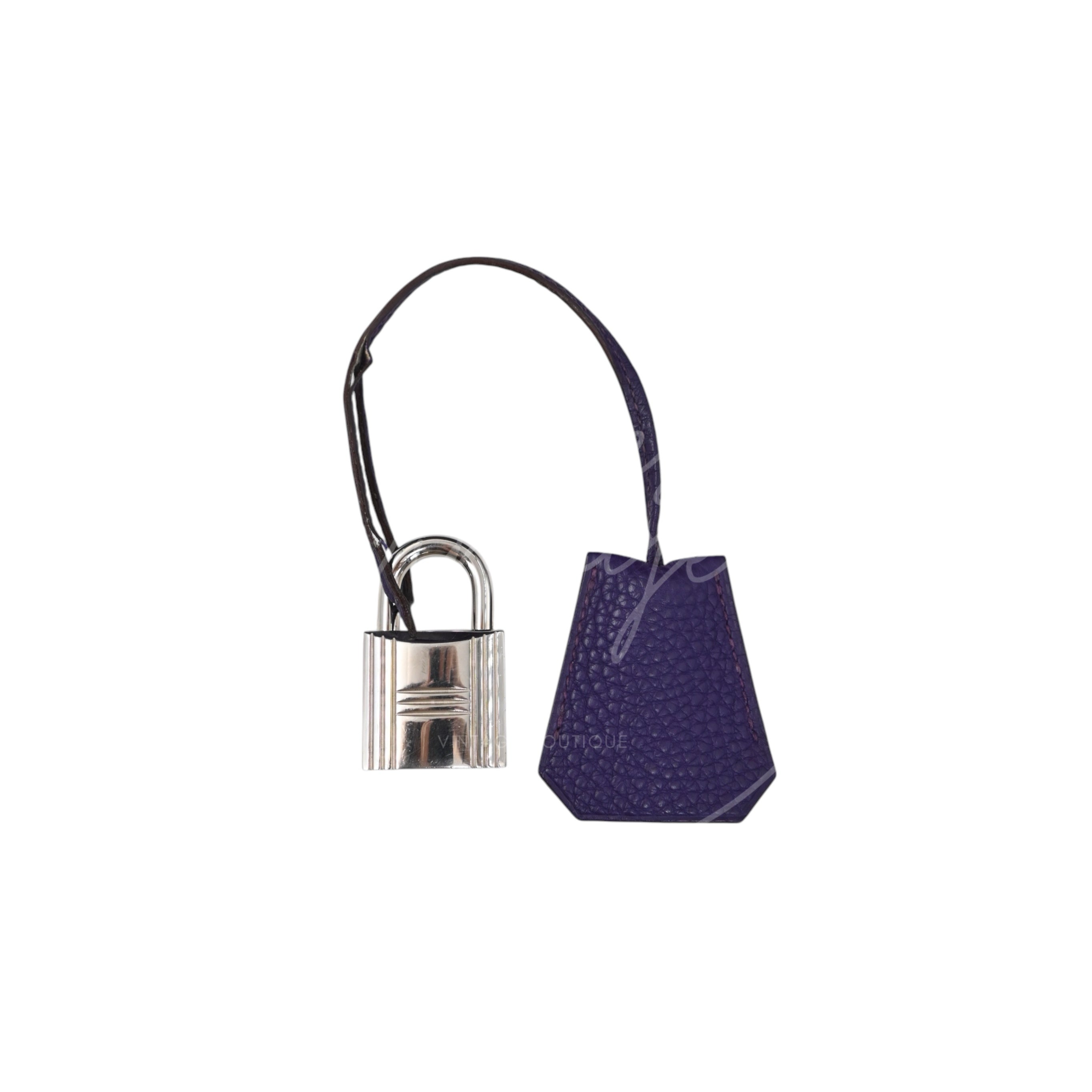 [Pre-owned] Hermes Birkin Shoulder Purple Togo PHW Stamp Square N