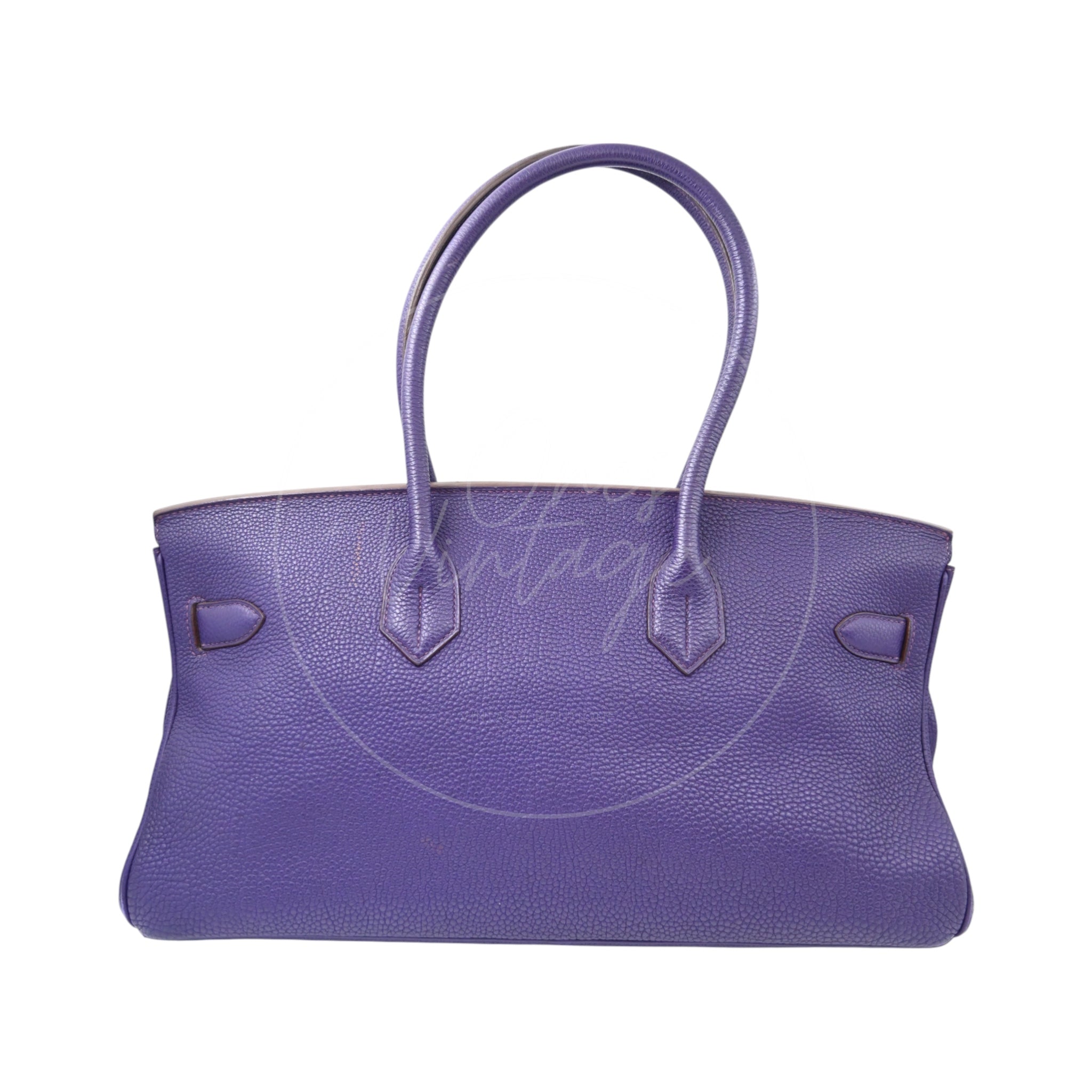 [Pre-owned] Hermes Birkin Shoulder Purple Togo PHW Stamp Square N
