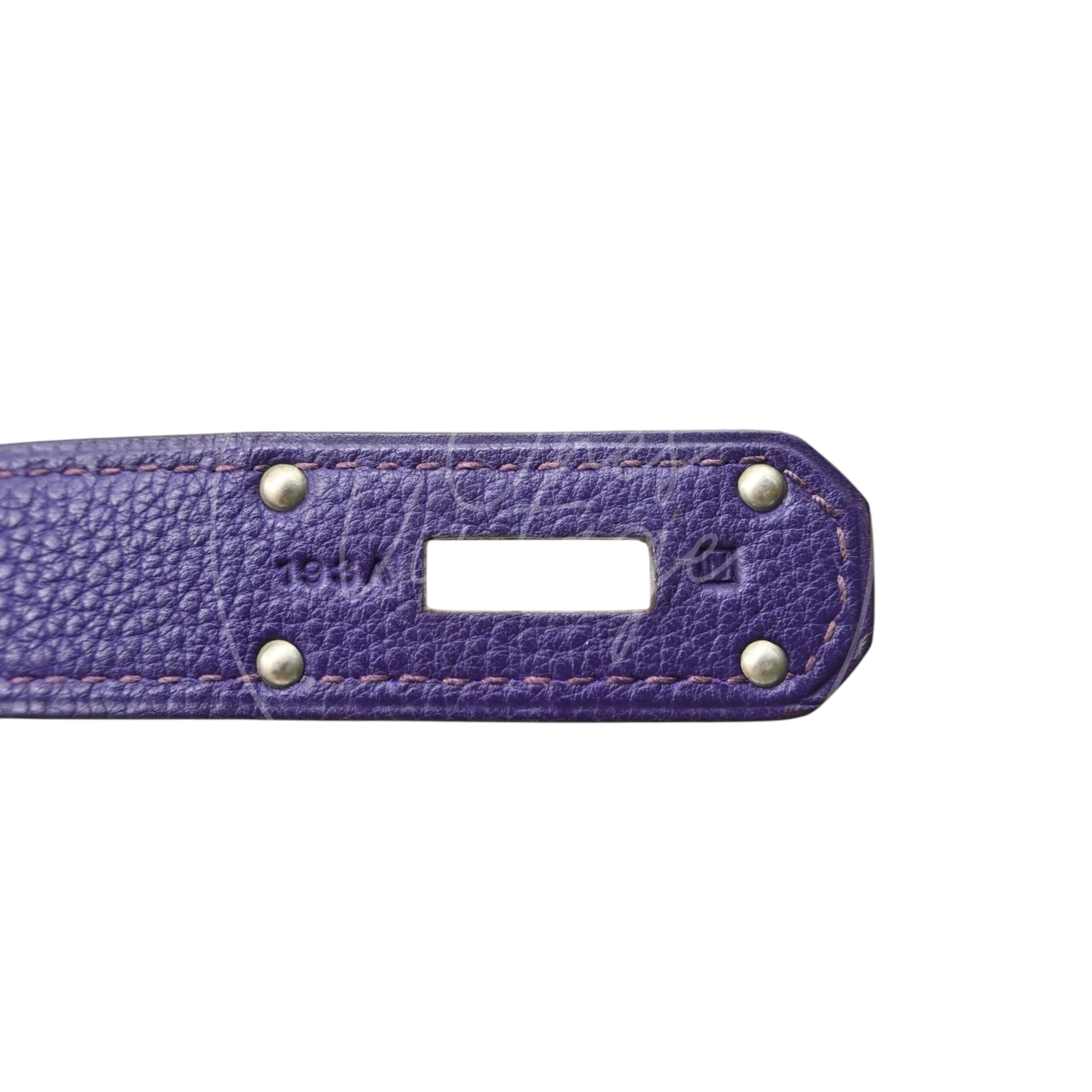 [Pre-owned] Hermes Birkin Shoulder Purple Togo PHW Stamp Square N