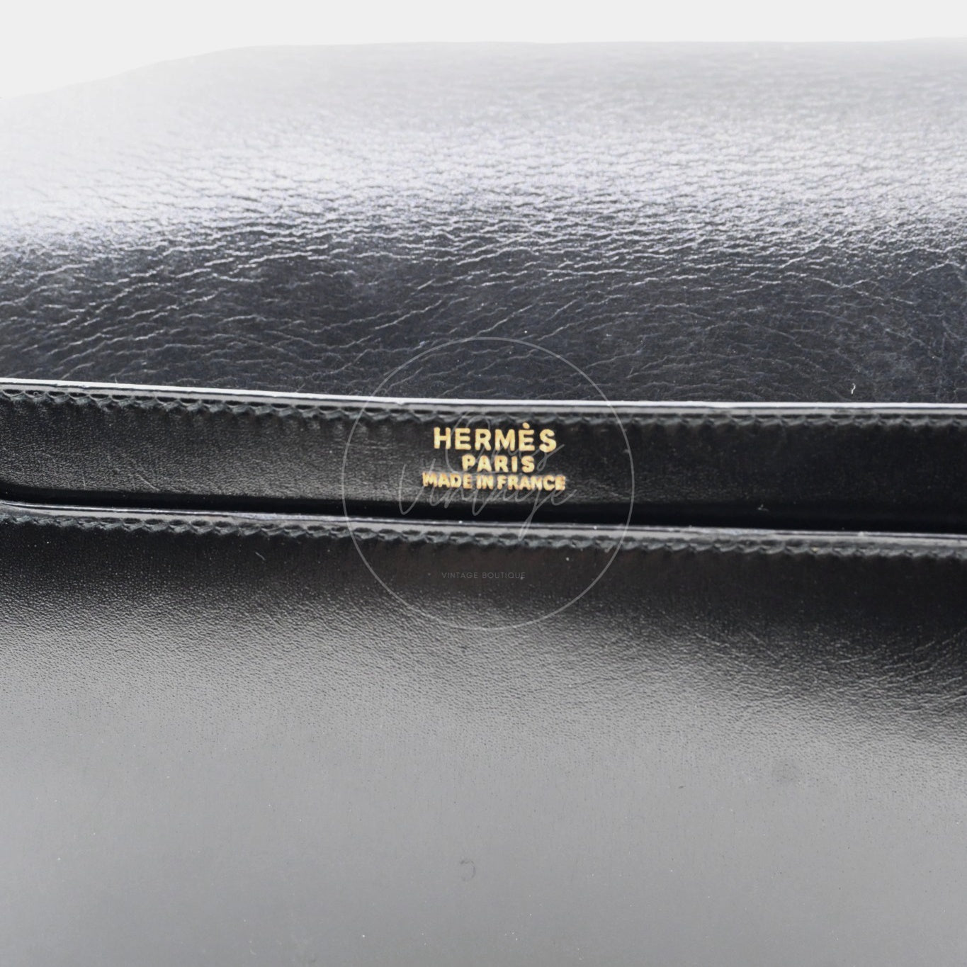[Pre-owned] Hermes Cadena Lock Shoulder Bag Black Box GHW