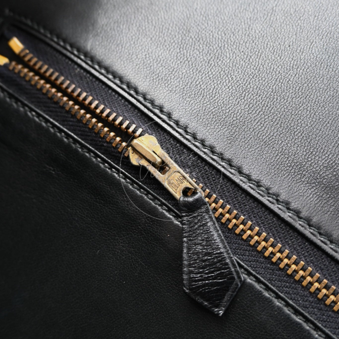 [Pre-owned] Hermes Cadena Lock Shoulder Bag Black Box GHW
