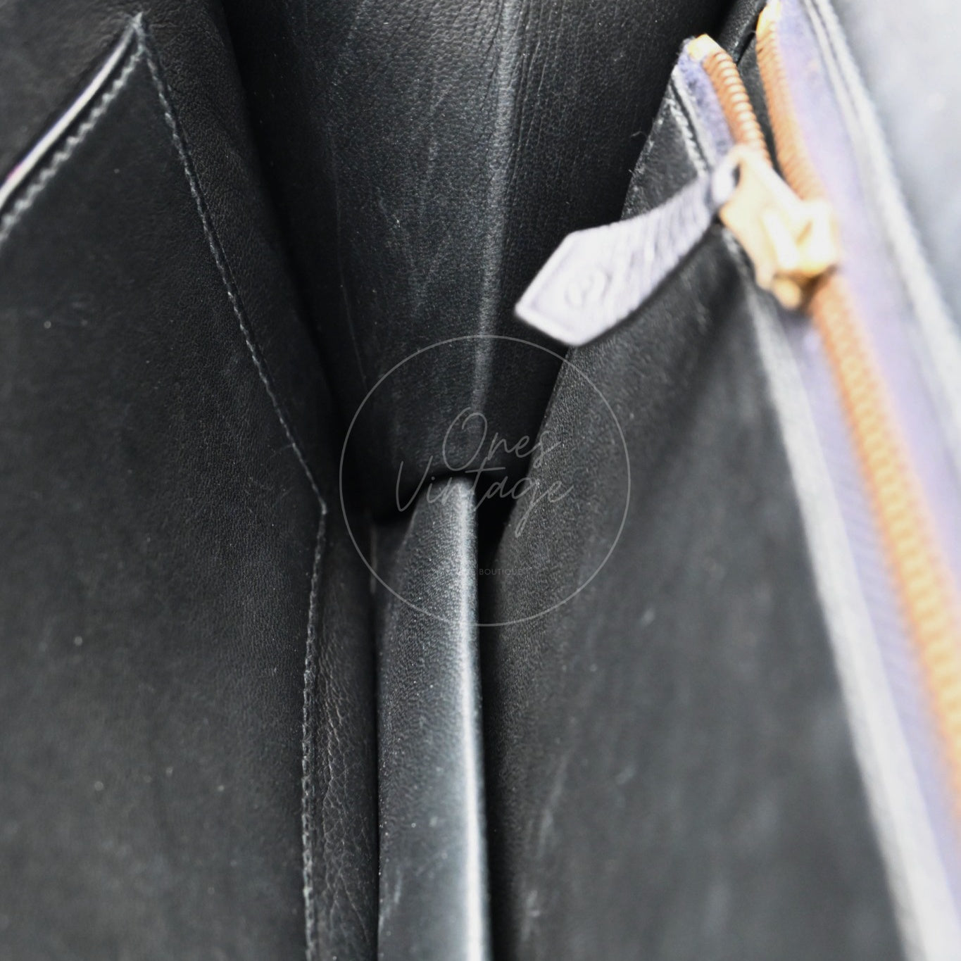[Pre-owned] Hermes Cadena Lock Shoulder Bag Black Box GHW