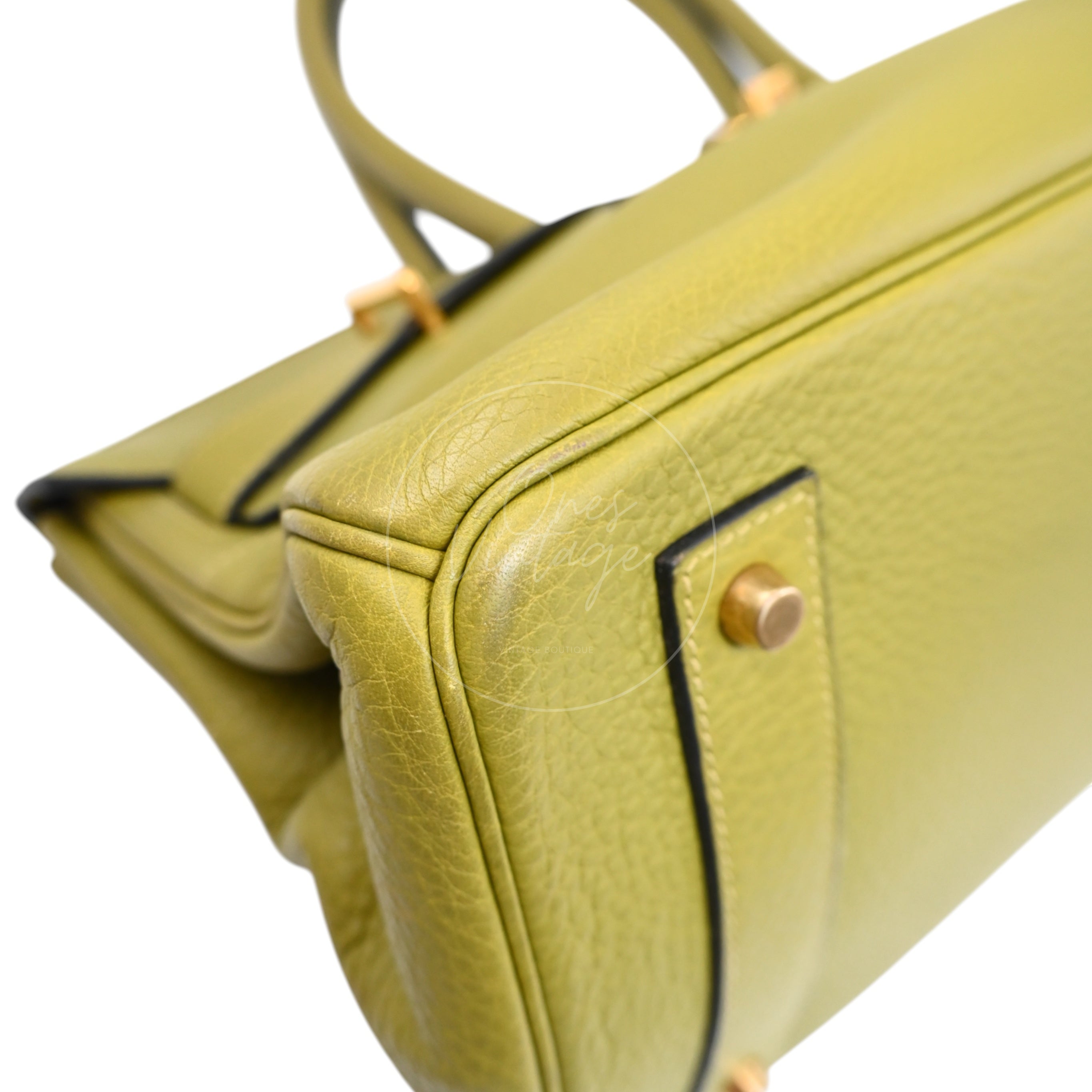 [Pre-owned] Hermes Birkin Shoulder Vert Anis GHW Stamp Square I