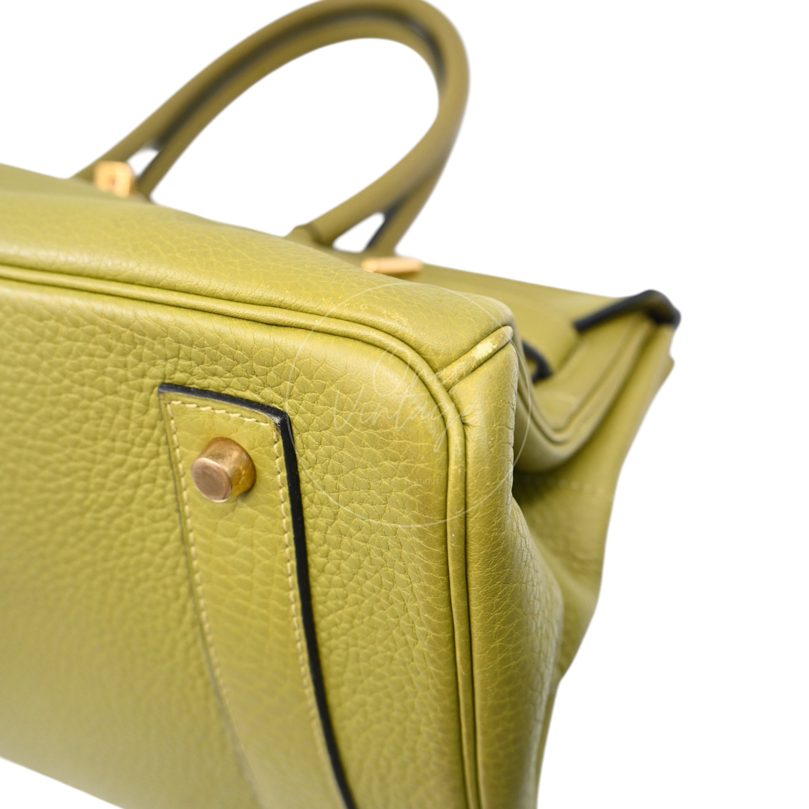 [Pre-owned] Hermes Birkin Shoulder Vert Anis GHW Stamp Square I
