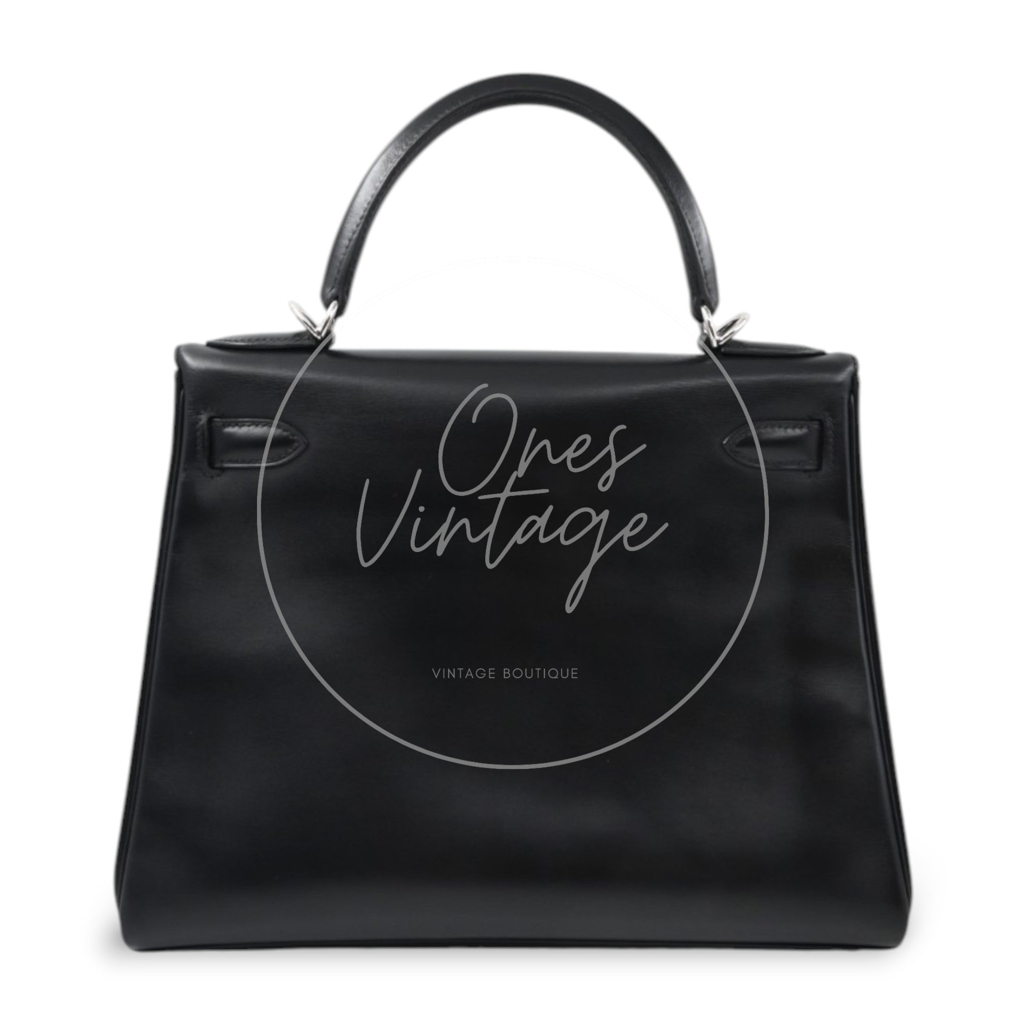 Hermes Kelly 28 Handbag PHW Black Square D