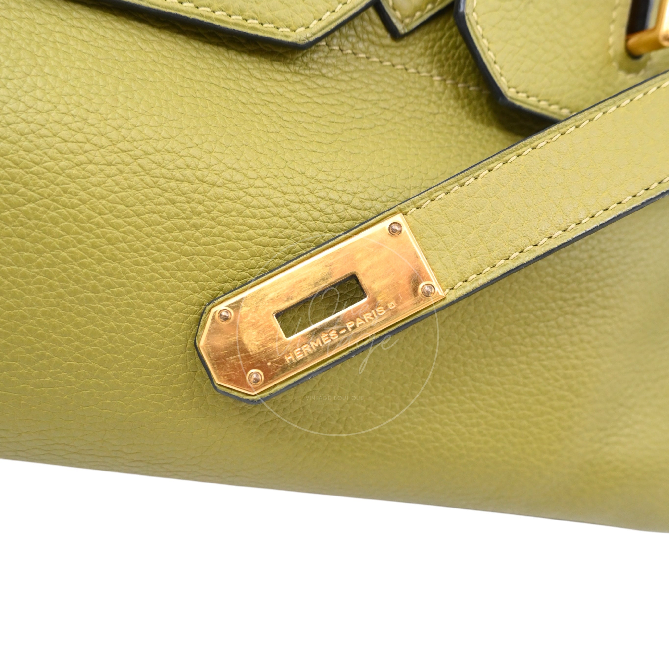 [Pre-owned] Hermes Birkin Shoulder Vert Anis GHW Stamp Square I