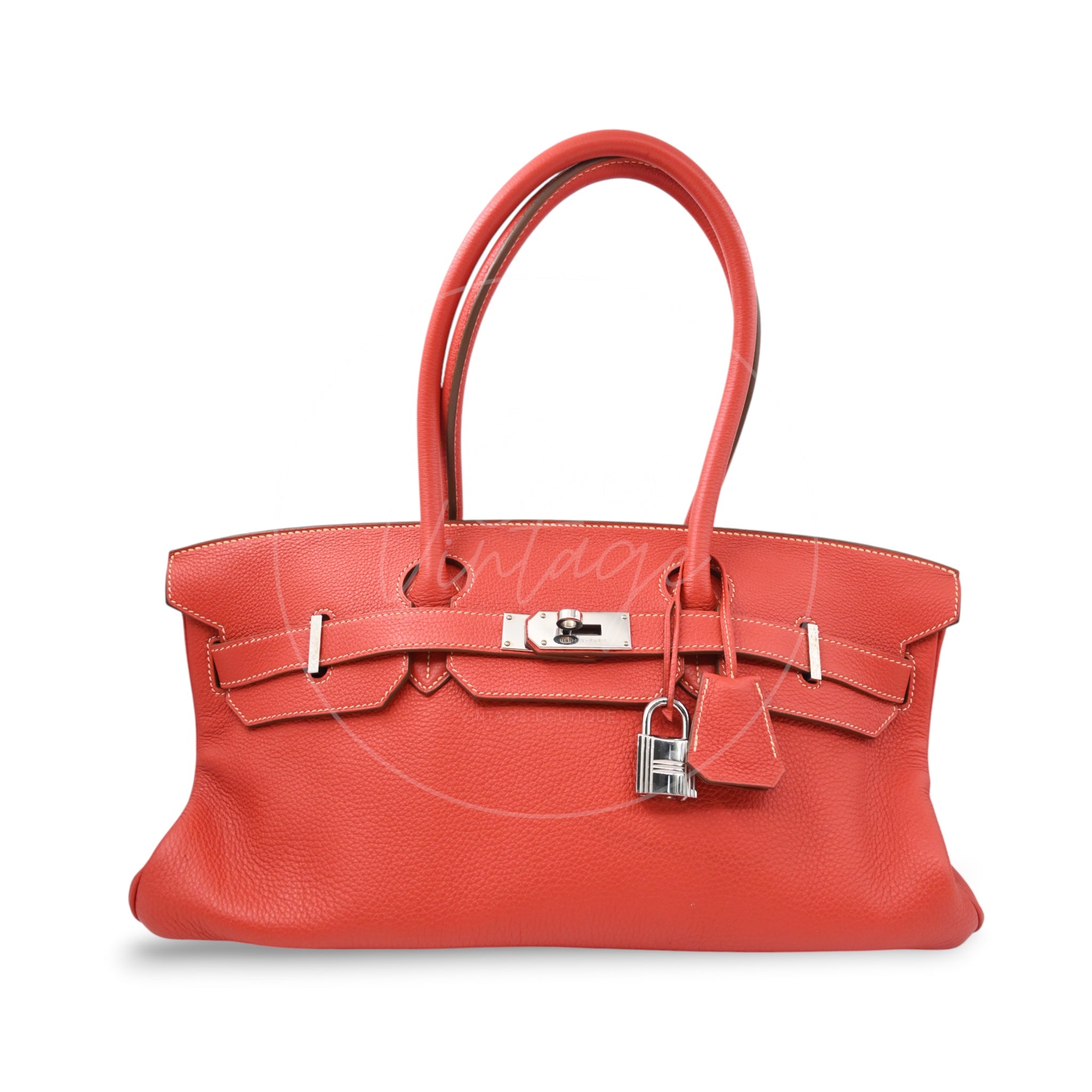 [Pre-owned] Hermes Birkin Shoulder PHW Sanguine Stamp Square O