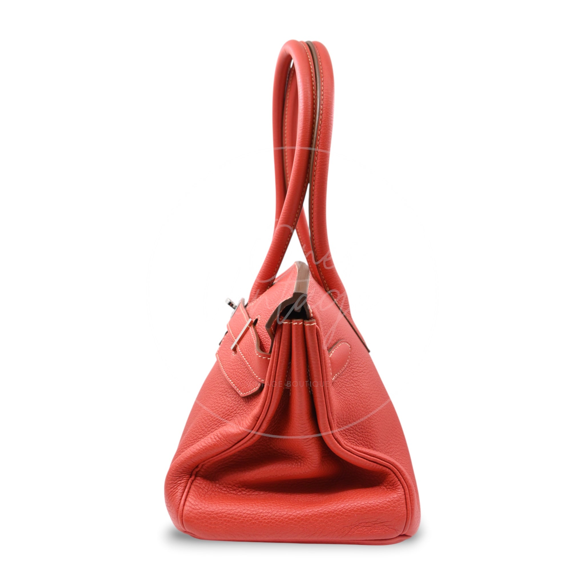 [Pre-owned] Hermes Birkin Shoulder PHW Sanguine Stamp Square O