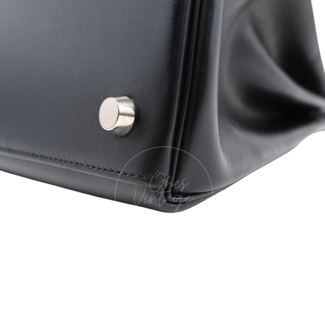 Hermes Kelly 28 Handbag PHW Black Square D