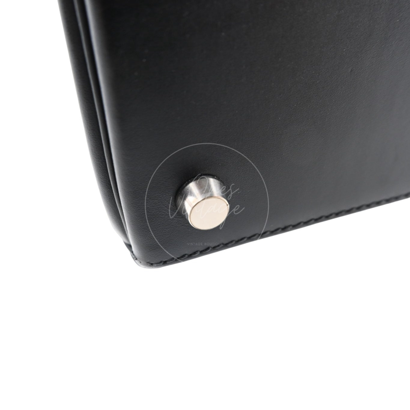 Hermes Kelly 28 Handbag PHW Black Square D