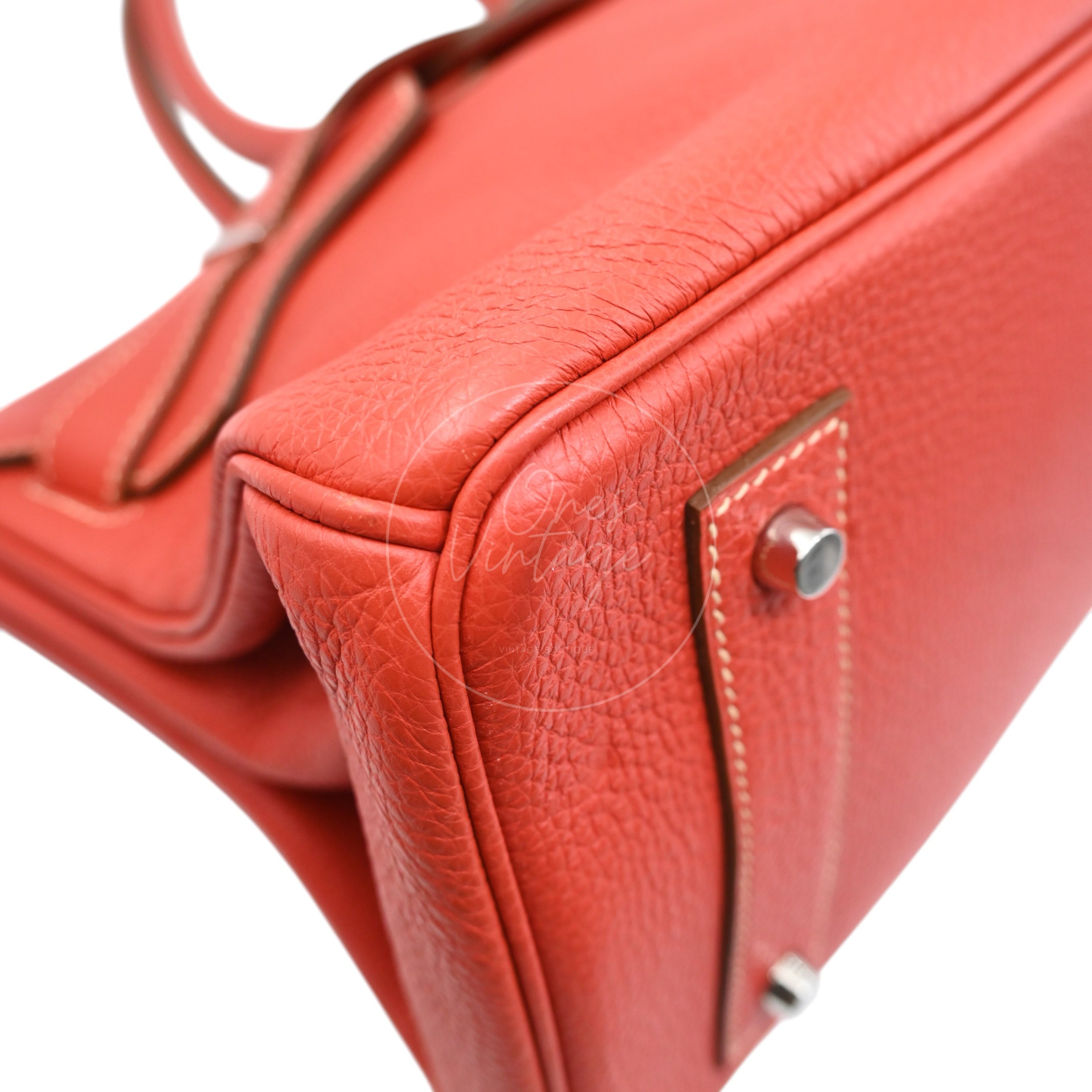 [Pre-owned] Hermes Birkin Shoulder PHW Sanguine Stamp Square O