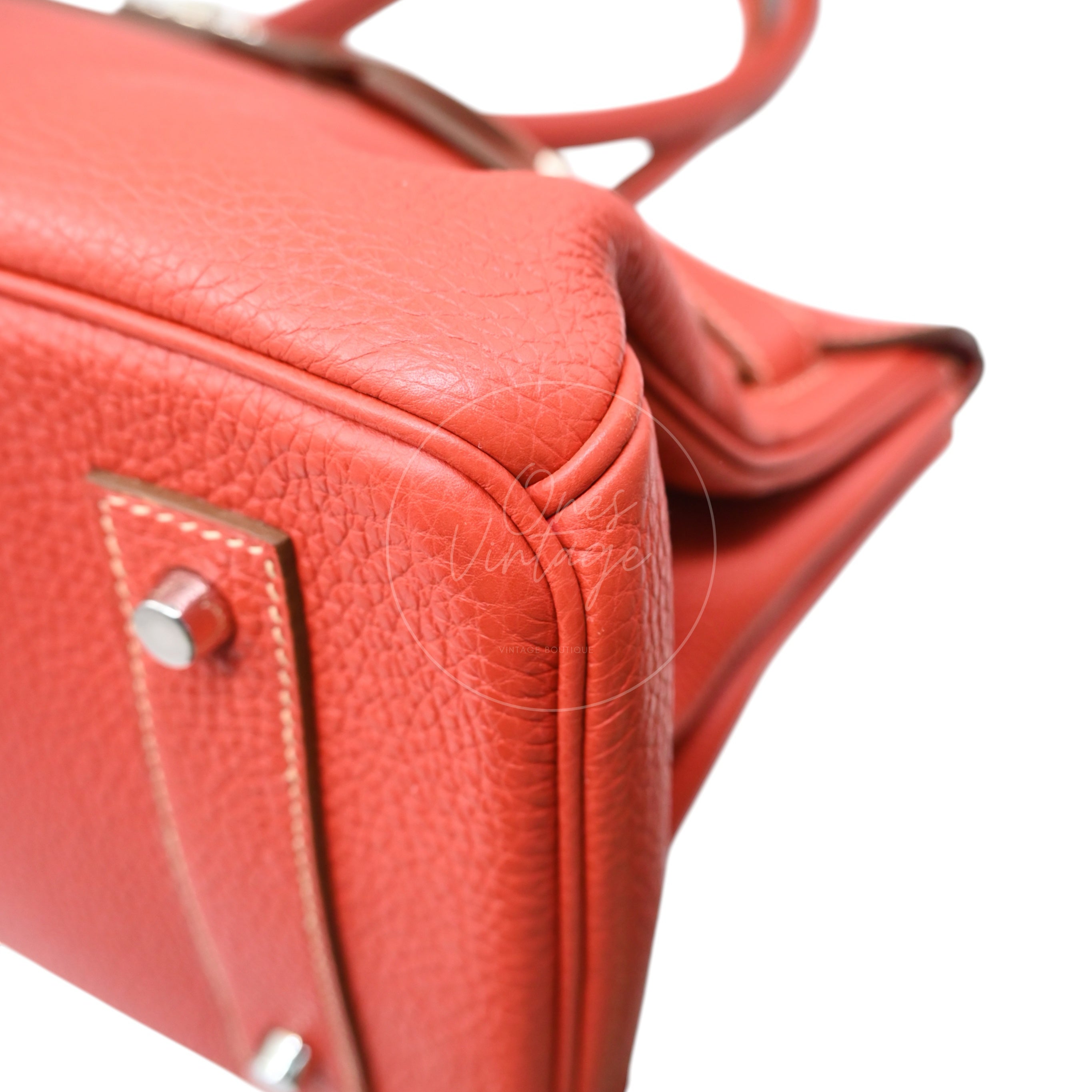 [Pre-owned] Hermes Birkin Shoulder PHW Sanguine Stamp Square O