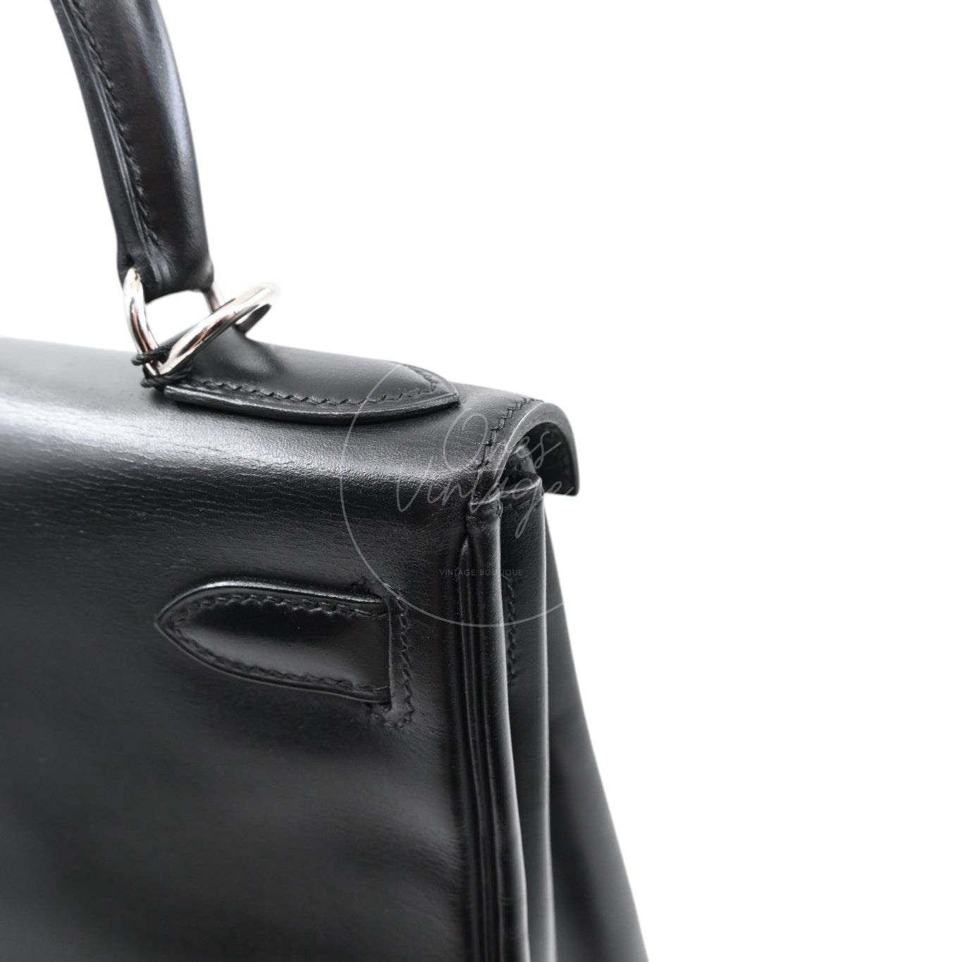 Hermes Kelly 28 Handbag PHW Black Square D