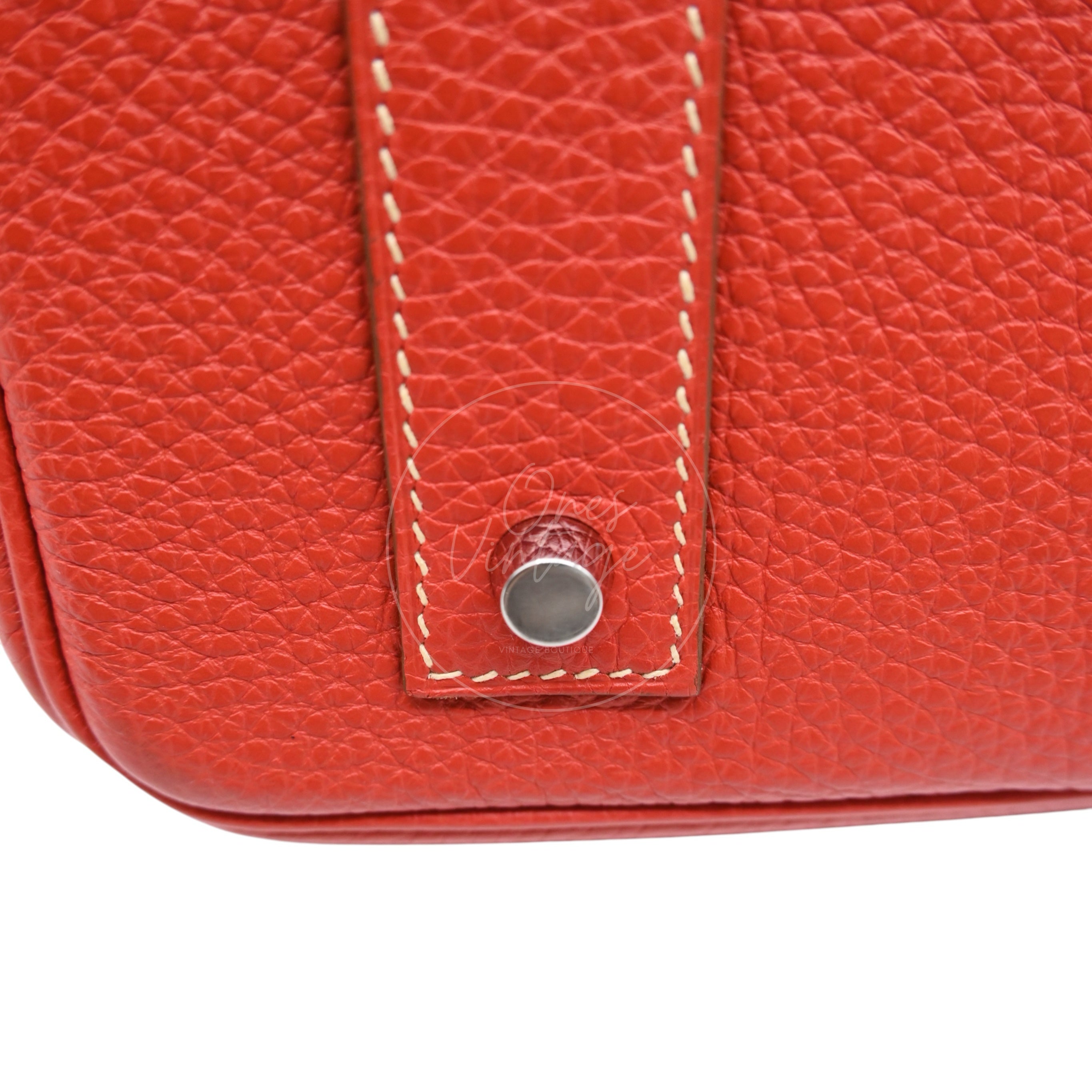 [Pre-owned] Hermes Birkin Shoulder PHW Sanguine Stamp Square O
